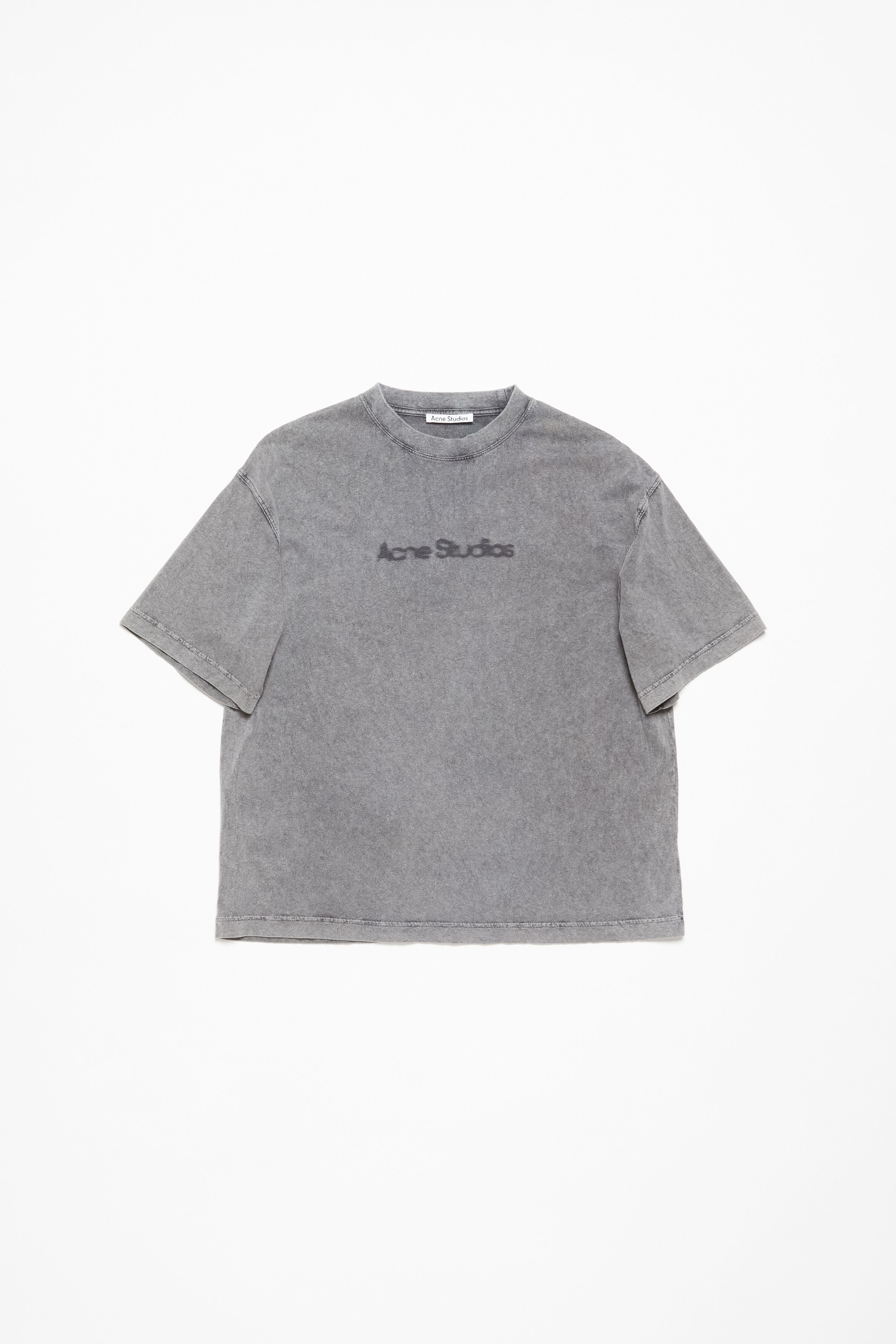 Acne Studios - T-shirt faded logo - Relaxed fit - Faded Grey