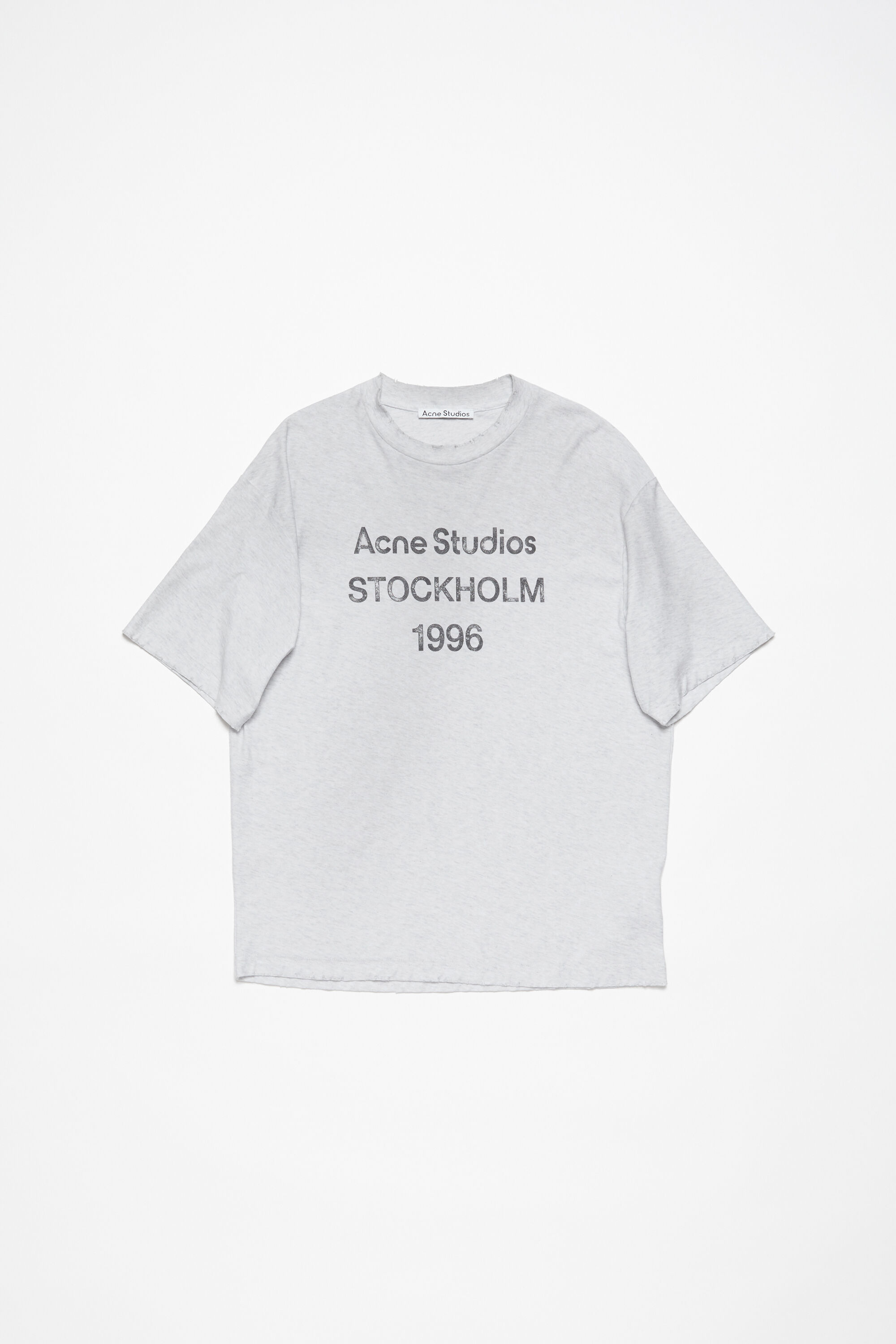 Acne Studios - Logo t-shirt - Relaxed fit - Pale Grey Melange
