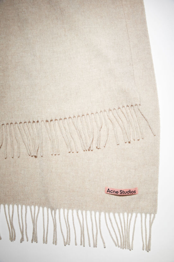 Acne Studios - Fringe wool scarf - oversized - Chocolate brown melange