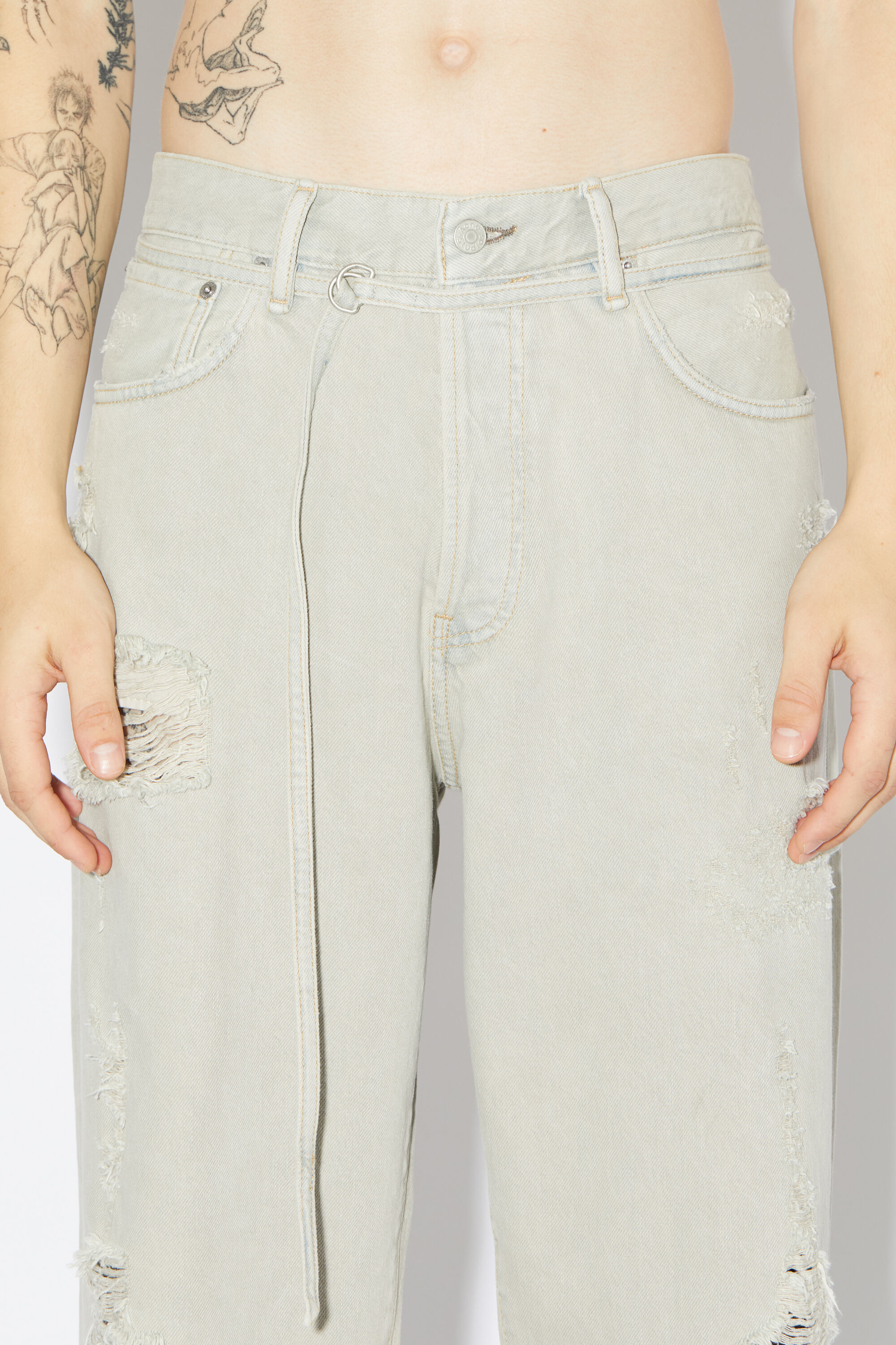 Acne Studios Loose fit jeans 1991 Toj Grey beige