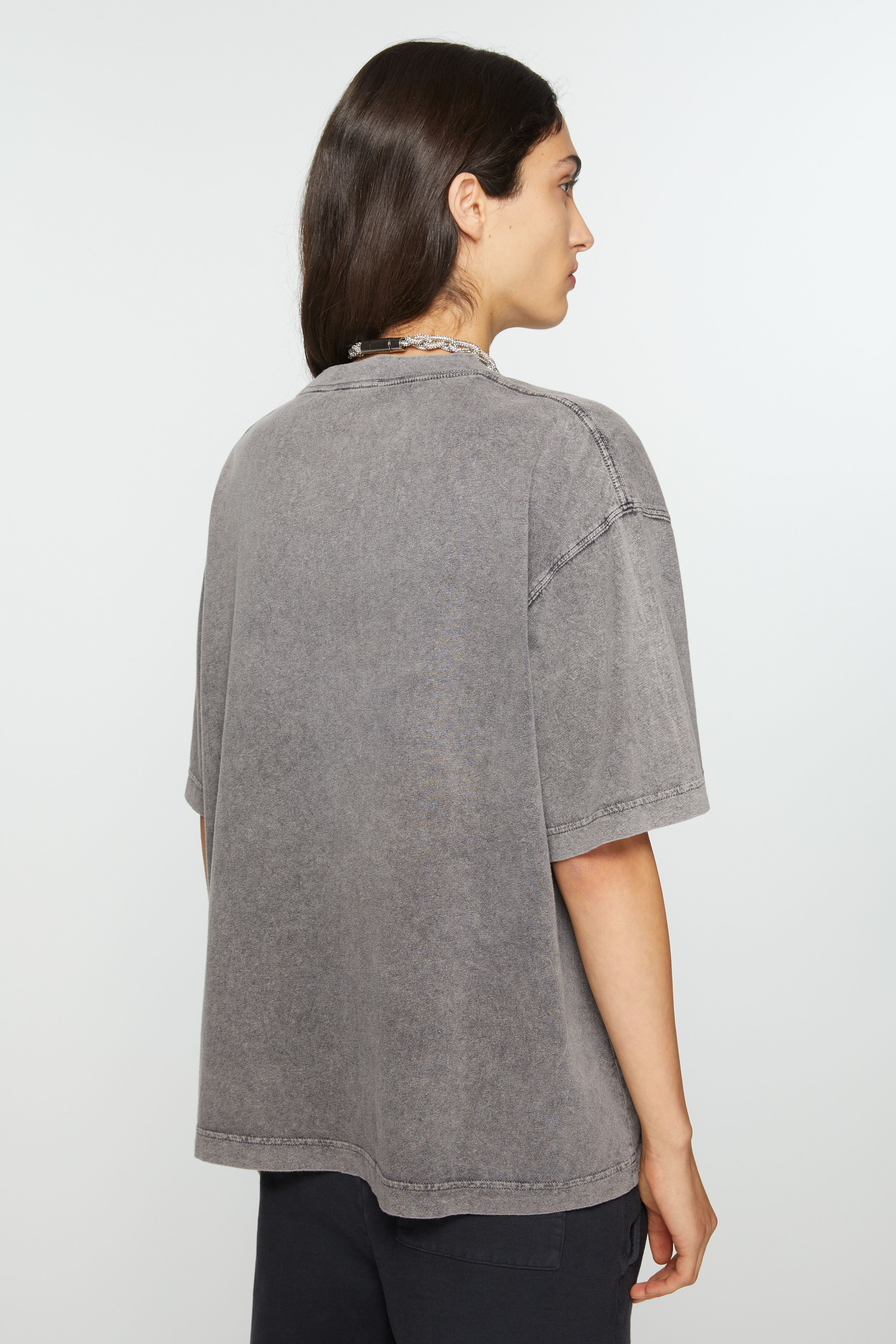 Acne Studios - T-shirt faded logo - Relaxed fit - Faded Grey