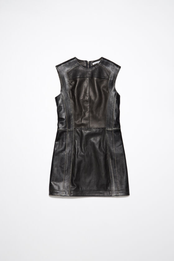 Sleeveless leather dress