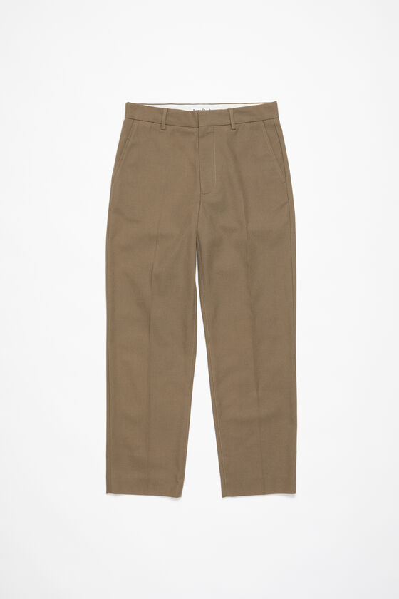 Acne Studios - Twill cotton-blend trousers - Hazelnut brown