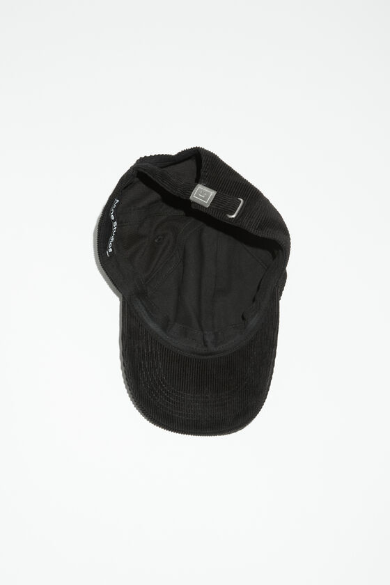 Black Buko face-patch cotton-twill bucket hat, Acne Studios