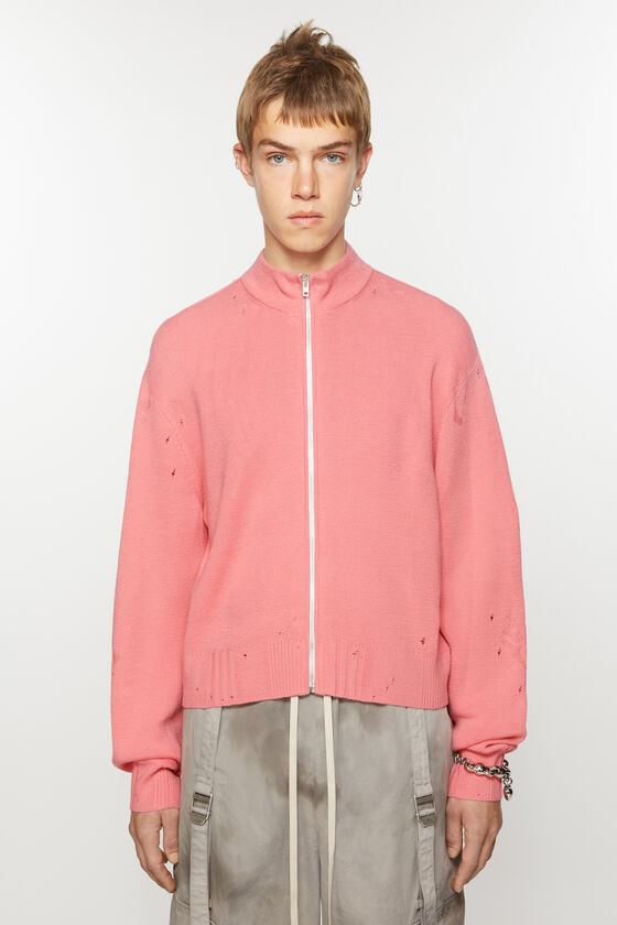 Acne Studios Strickjacke mit Reißverschluss im Used-Look