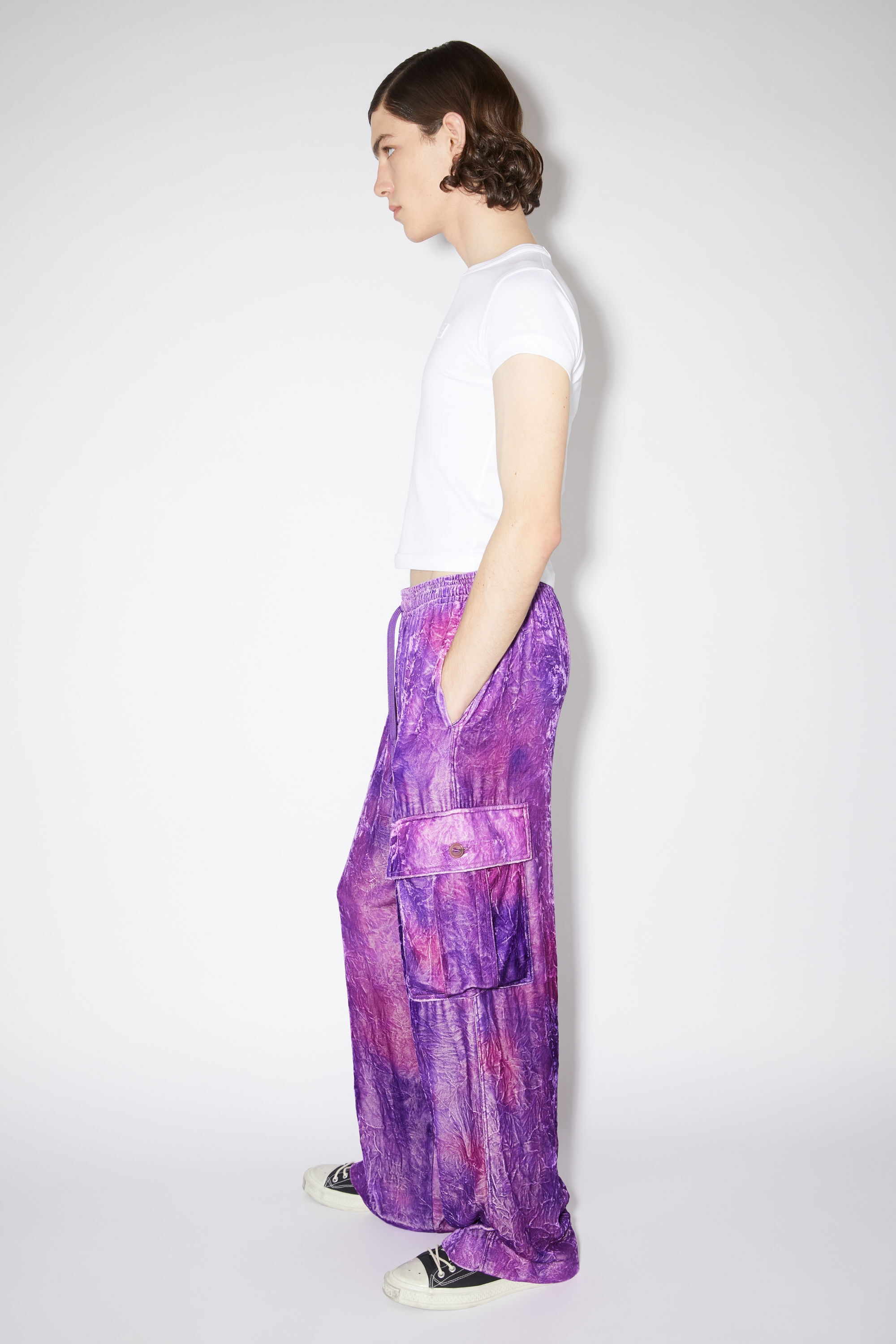 Purple Women's Cargo Pants - Clothing | Stylicy India