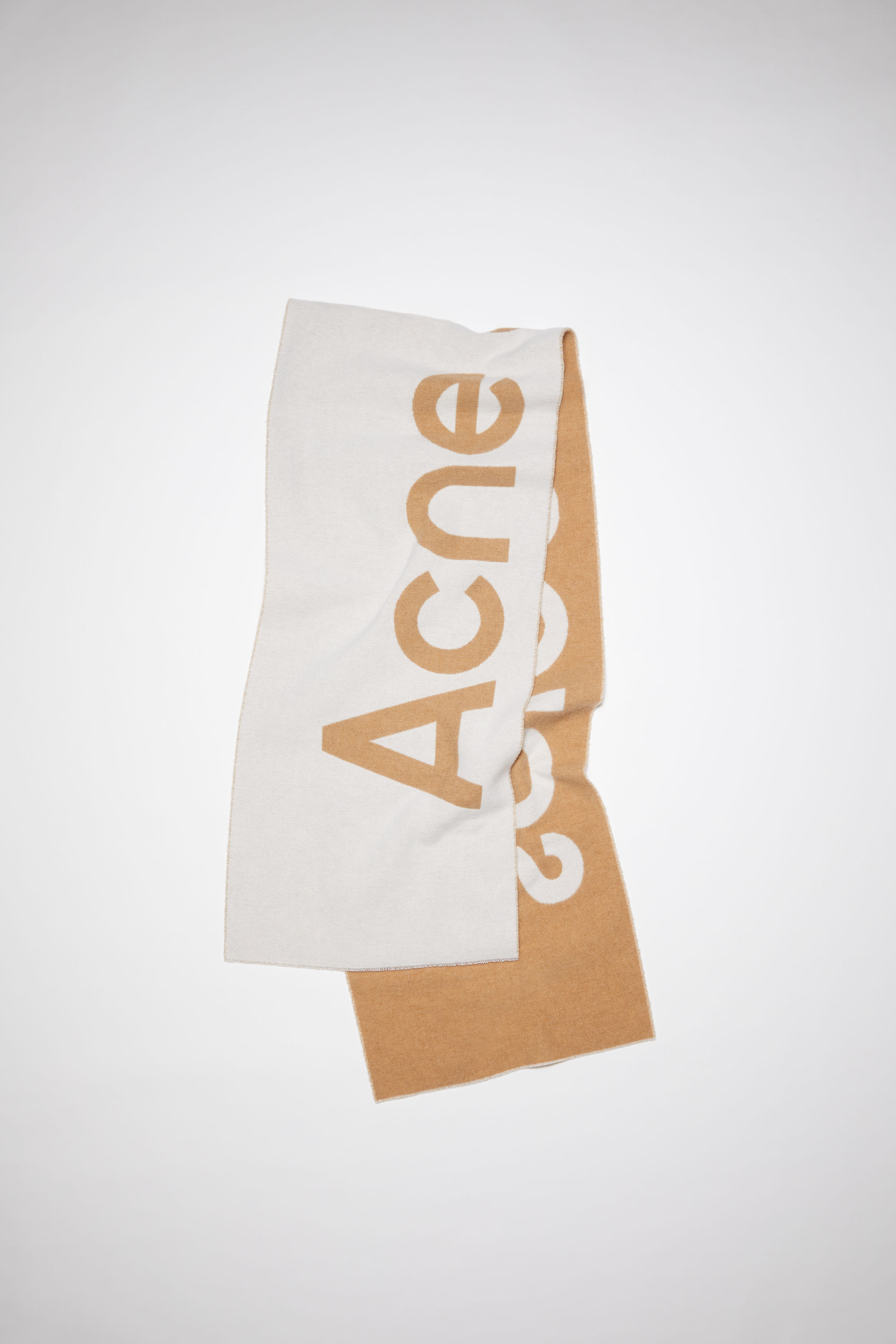 Acne Studios - ロゴジャカードスカーフ - オートベージュ/キャメル