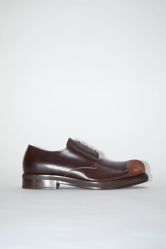 Acne Studios - Leather derby shoes - Cognac brown/brown
