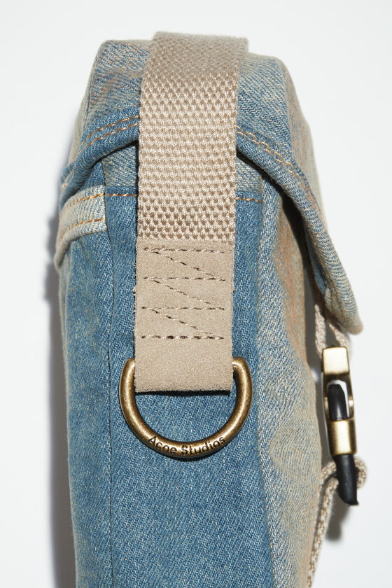Acne Studios - Mini messenger bag - Light blue/beige