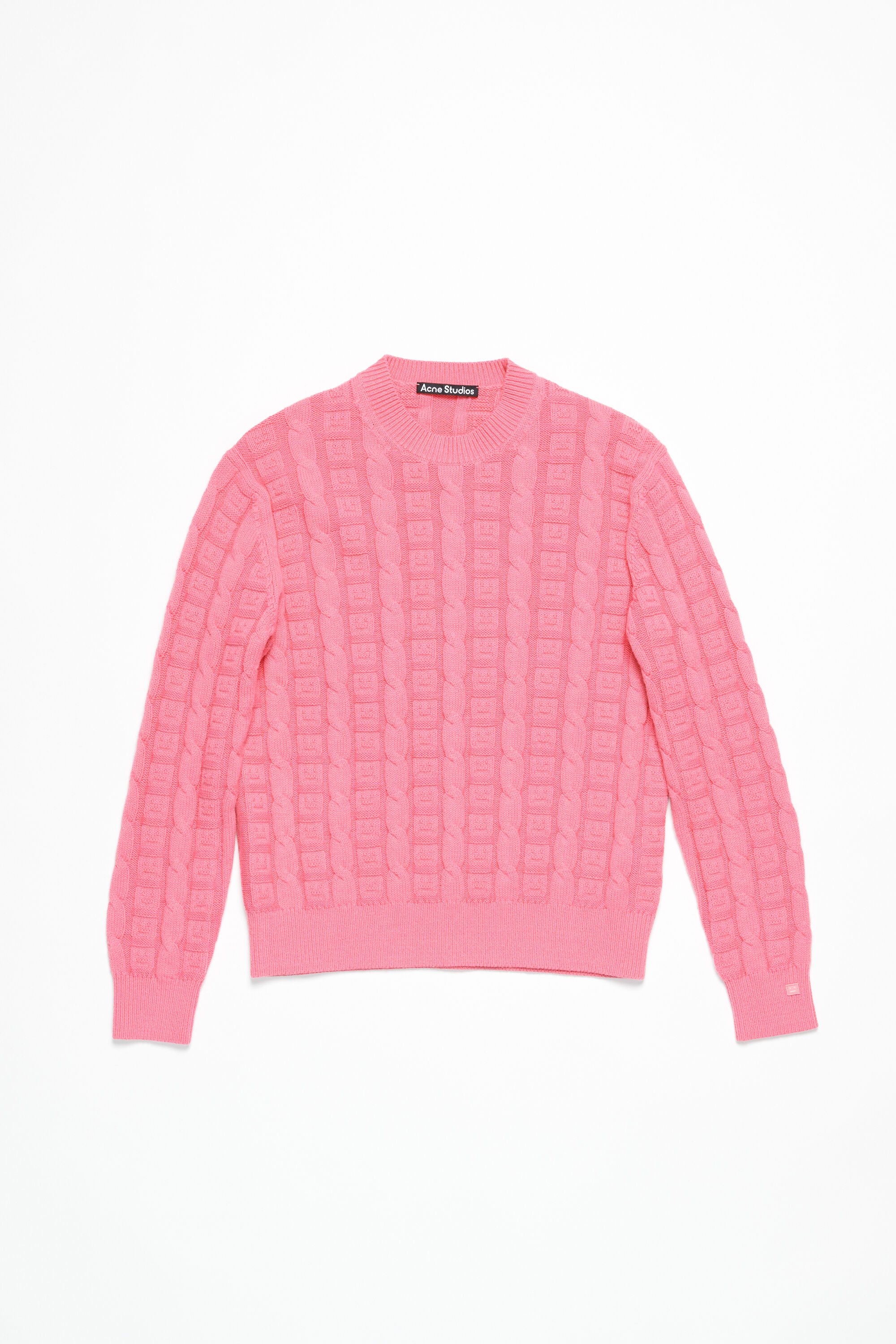 Acne Studios - Cable wool jumper - Tango pink