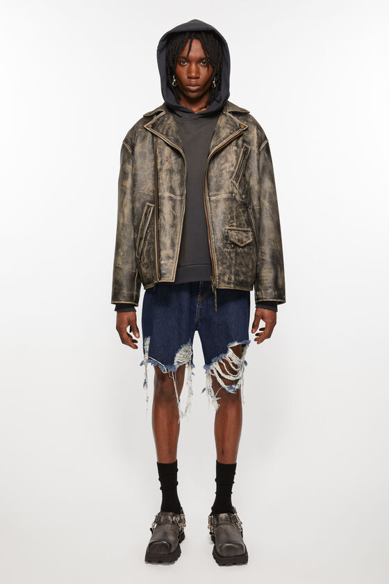 Acne Studios Distressed Denim Shorts - Super Baggy Fit