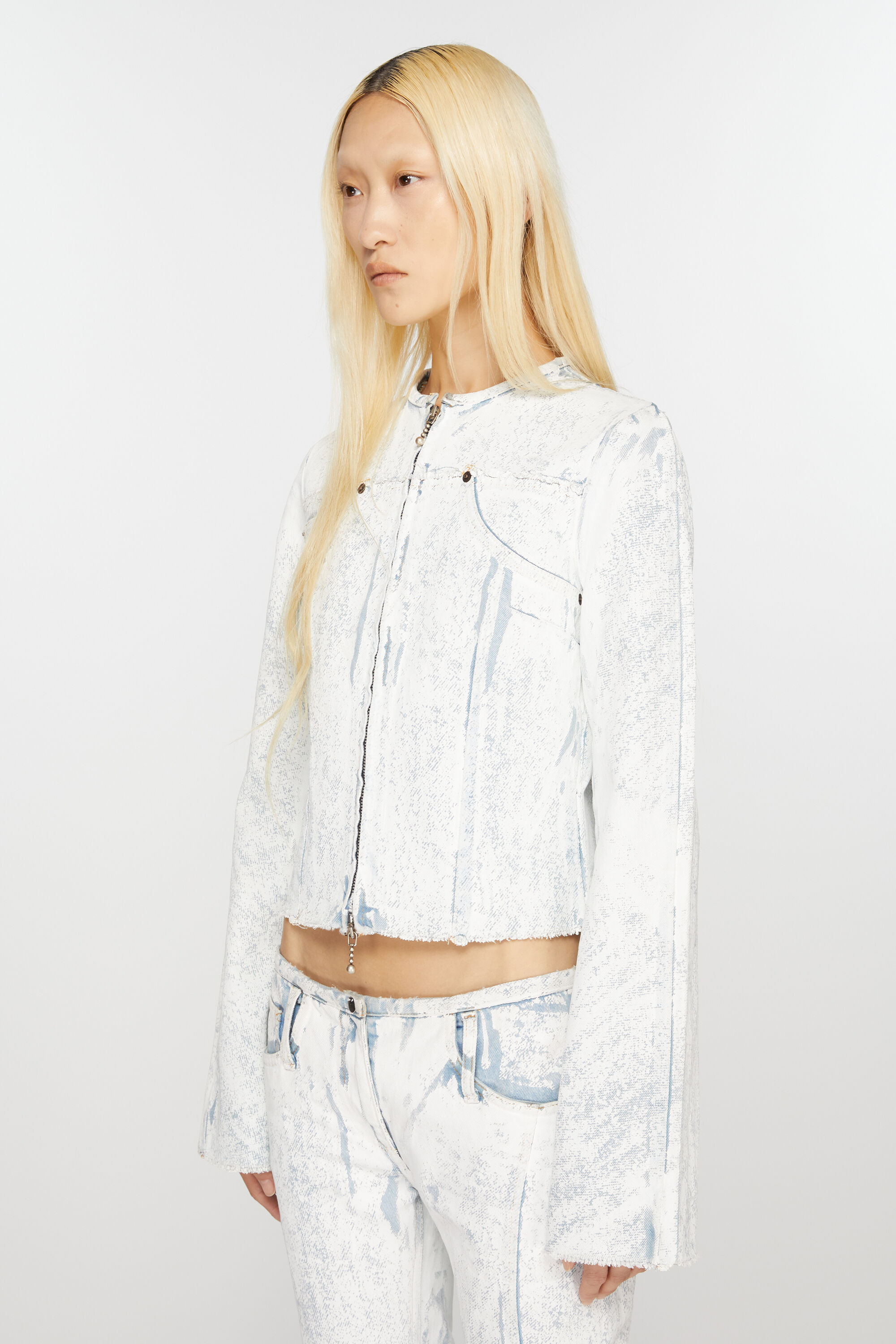 Pigment print denim jacket