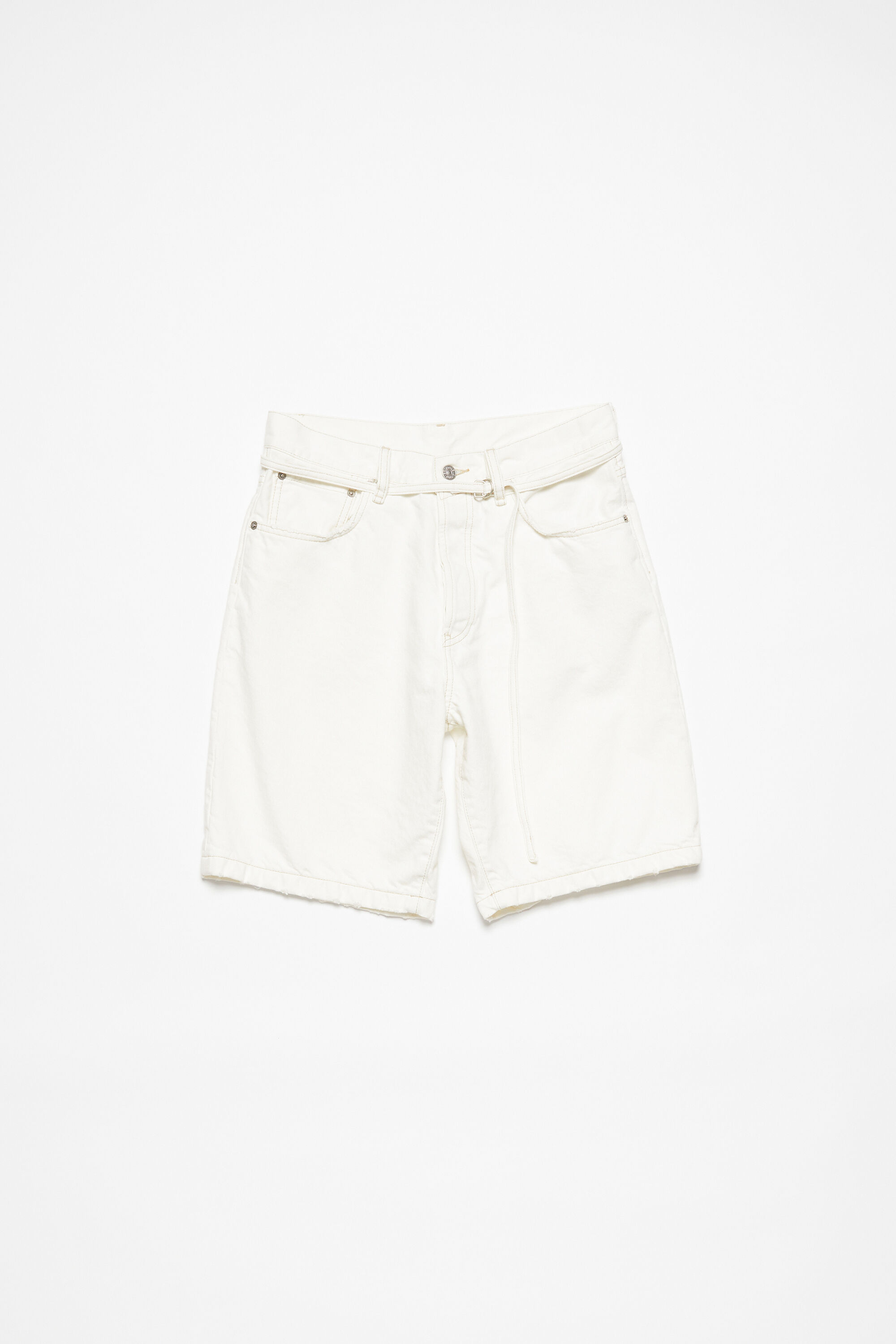 Acne Studios - Loose fit denim shorts - Off white