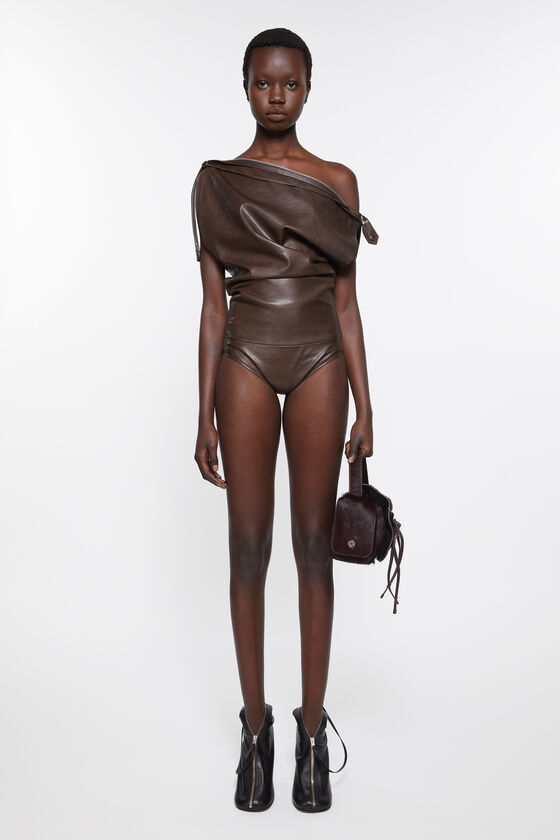 Acne Studios Bodysuit aus Leder Laufsteg-Show