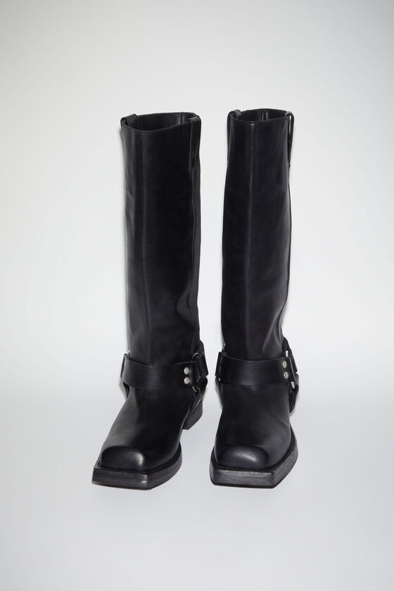 Acne Studios - Leather buckle boots - Black