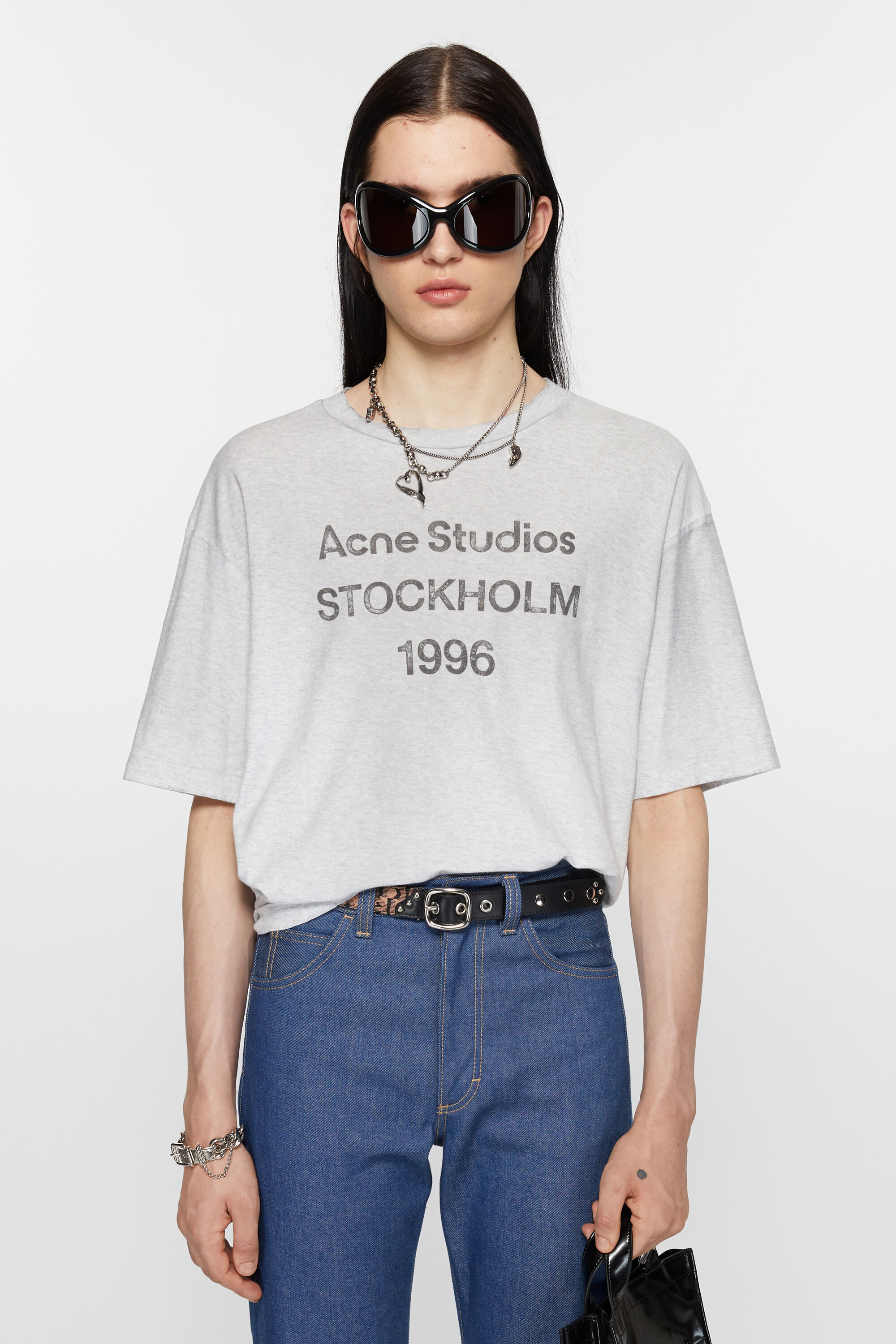 Acne Studios 1996 Tシャツグレー オーバーサイズグレー