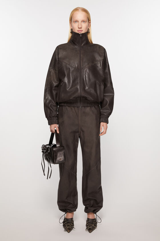 Acne Studios - Leather casual trousers - Brown