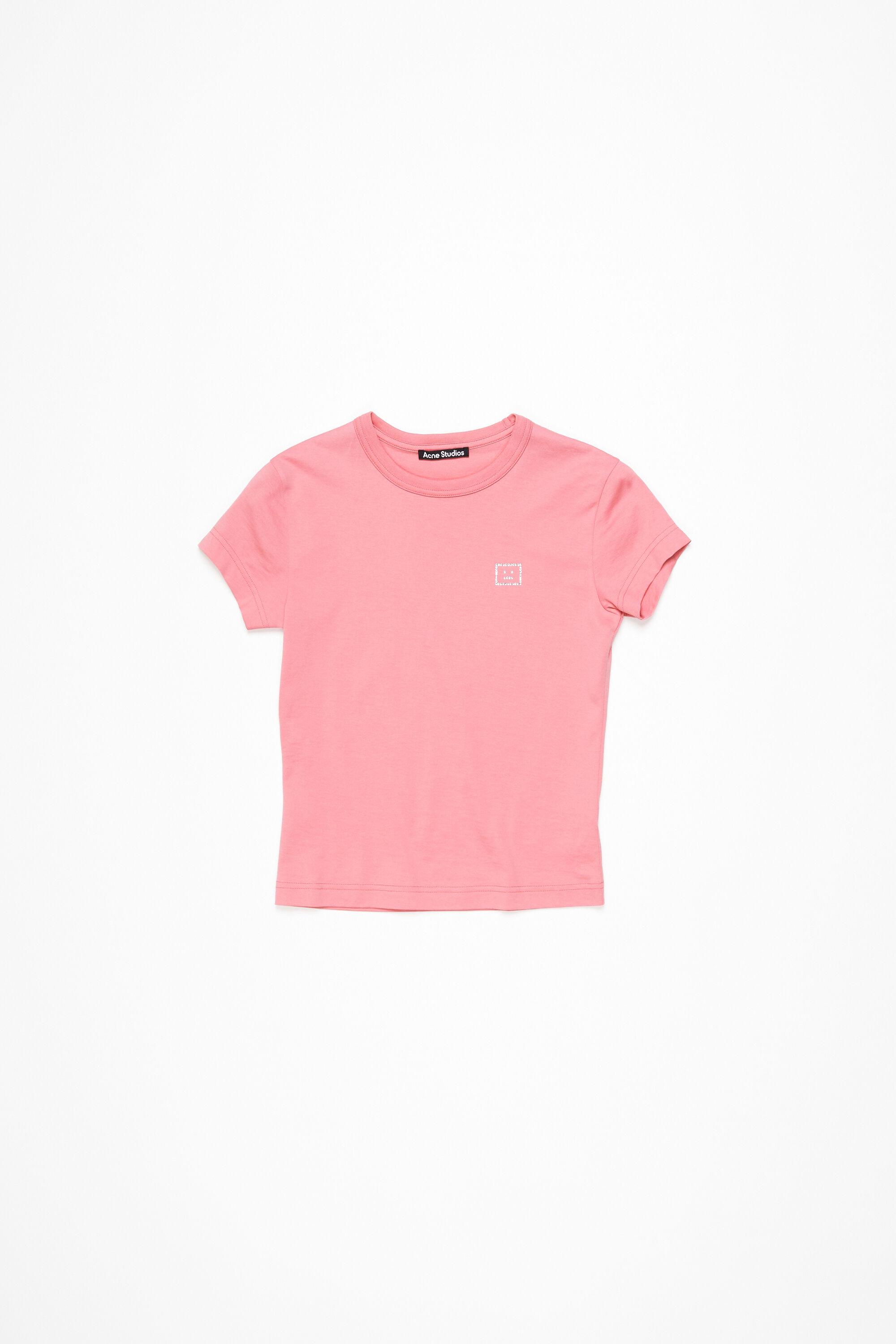 Acne Studios - Crew neck t-shirt - Fitted fit - Tango pink