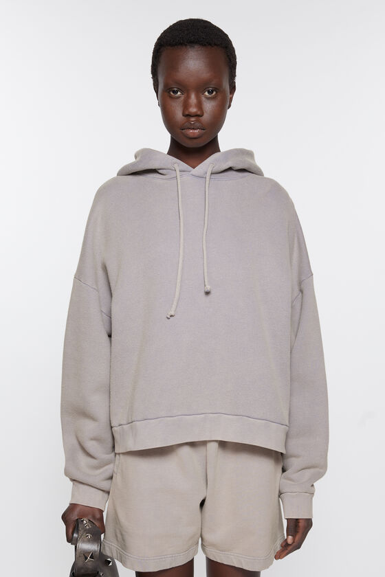 Acne Studios Sweatshirt mit Kapuze und Logoaufnäher