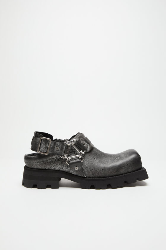 Acne Studios Mules aus Leder mit Schnalle