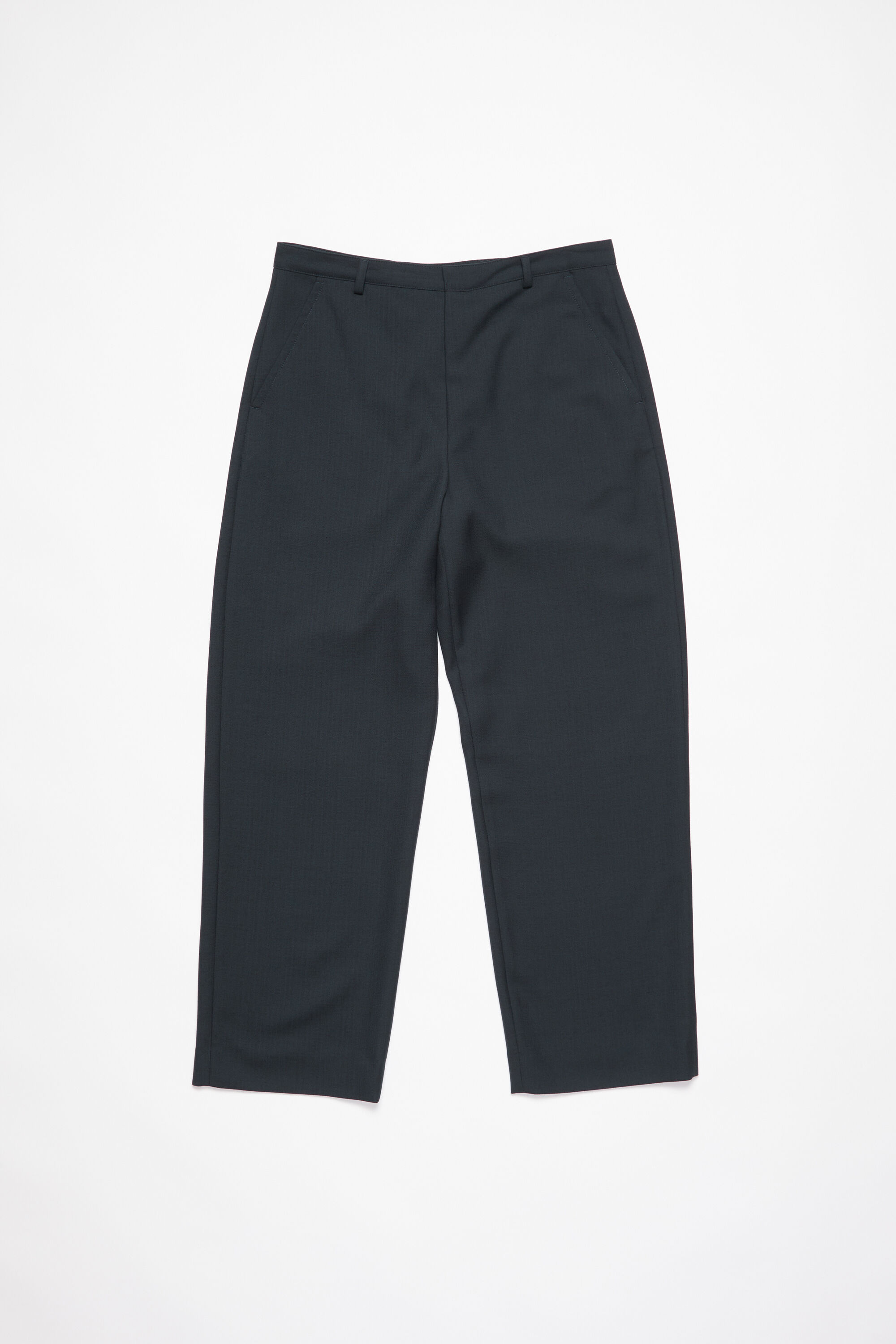 Men's Herringbone Wool Blend Trousers High Waist Straight Long Casual Pants  HOT | eBay