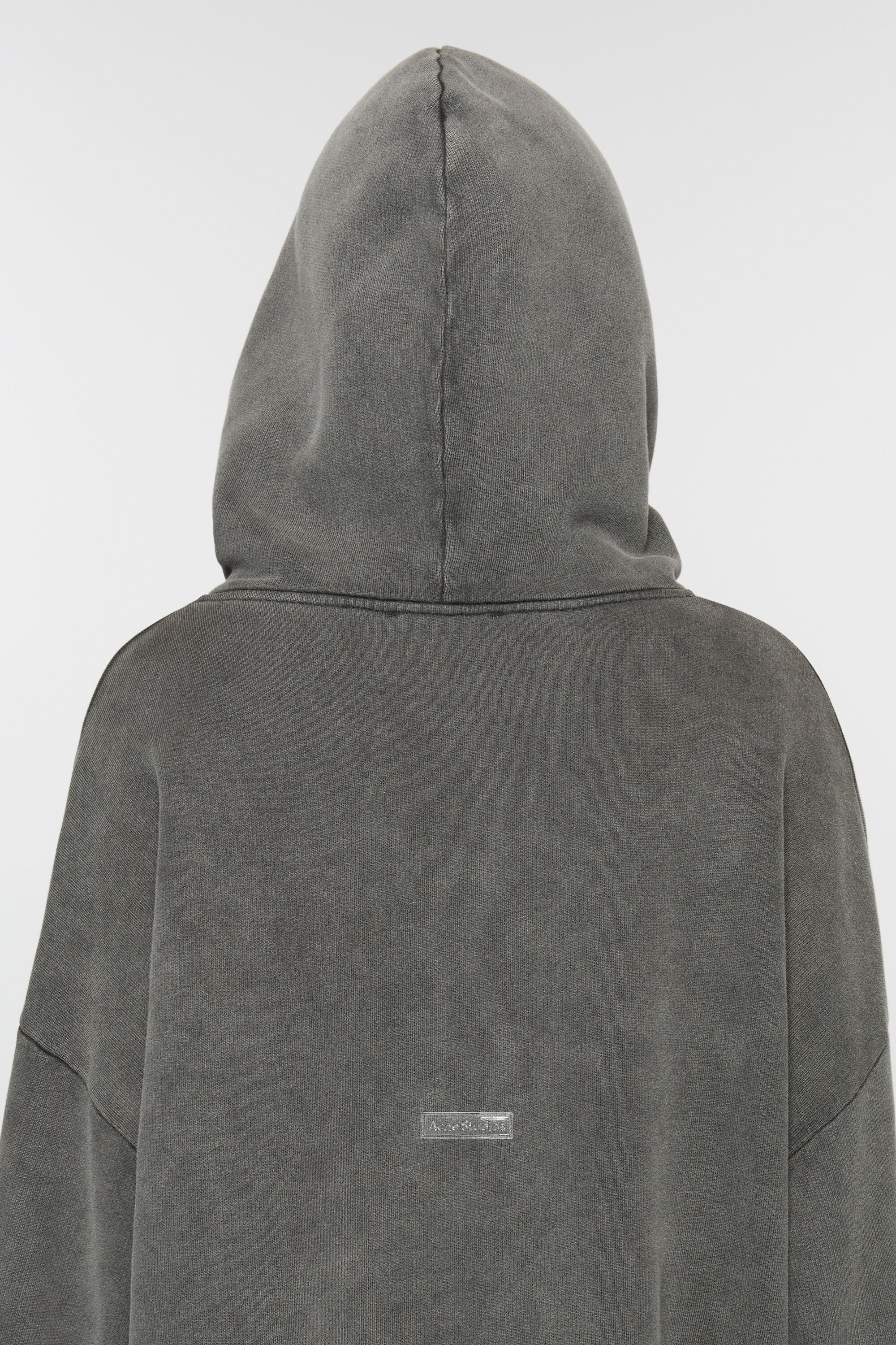 Face cotton fleece hoodie in neutrals - Acne Studios