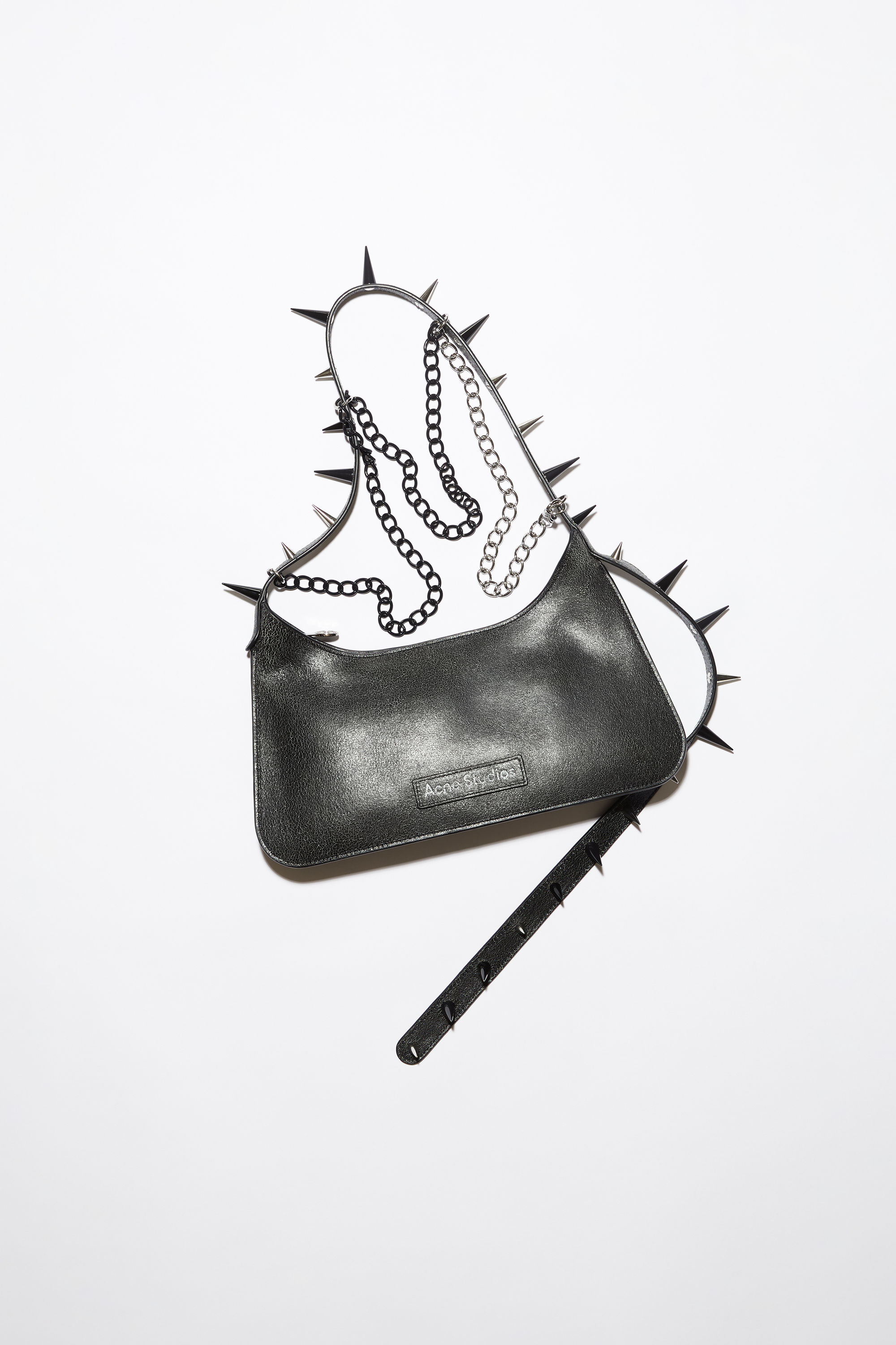 Medium Nappa Rockstud Spike Bag for Woman in Poudre  Valentino IN