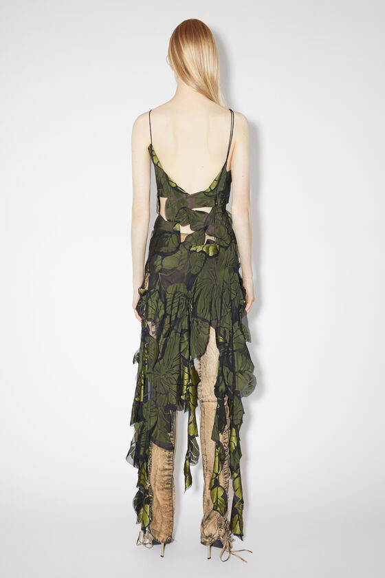 Acne Studios Black/green Patchwork dress - strap 