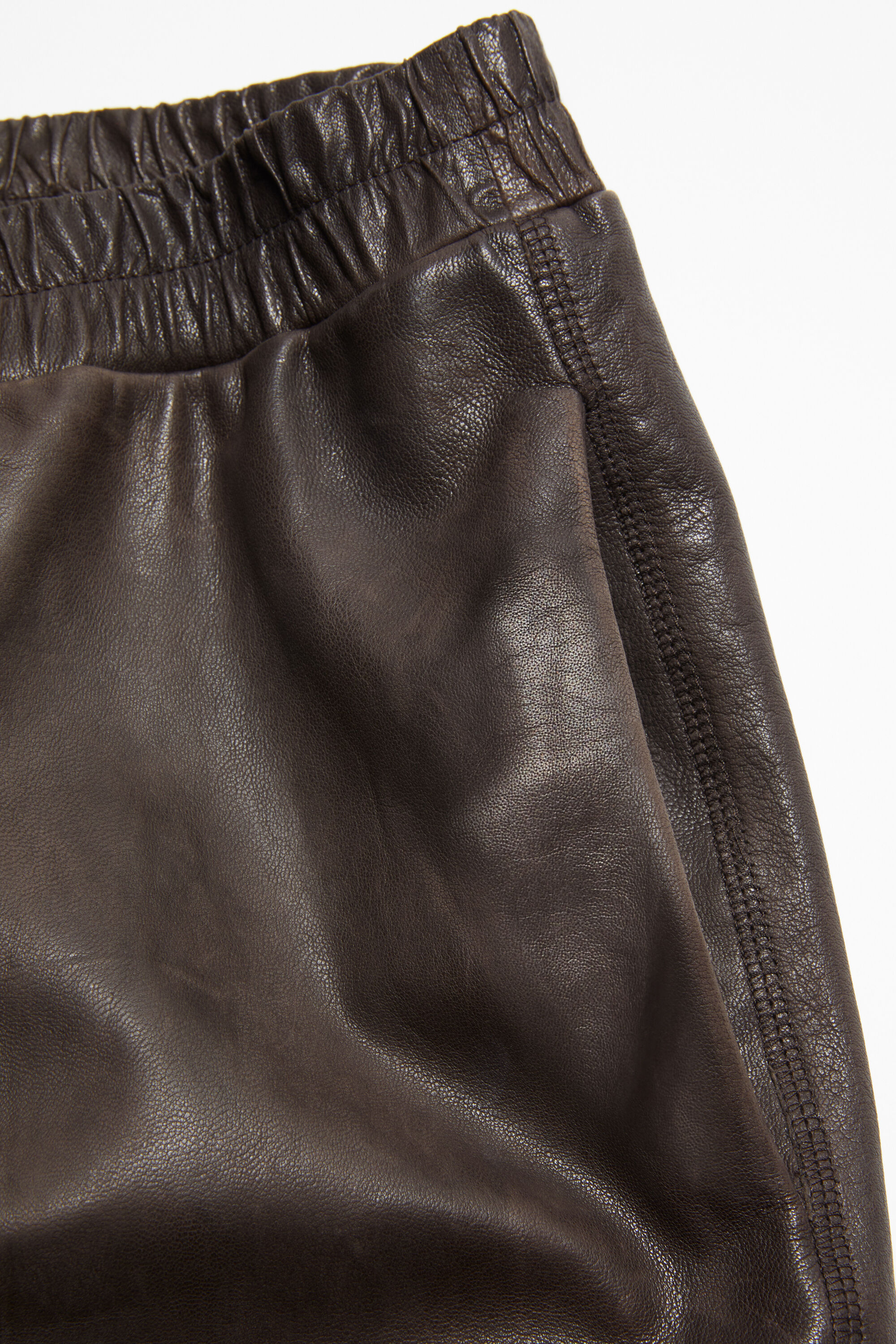 Leather casual trousers