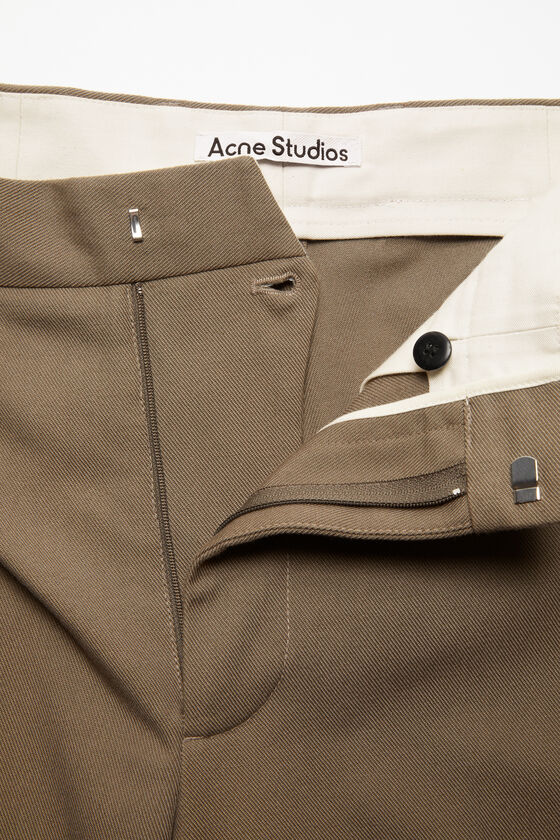 Acne Studios - Twill cotton-blend trousers - Hazelnut brown