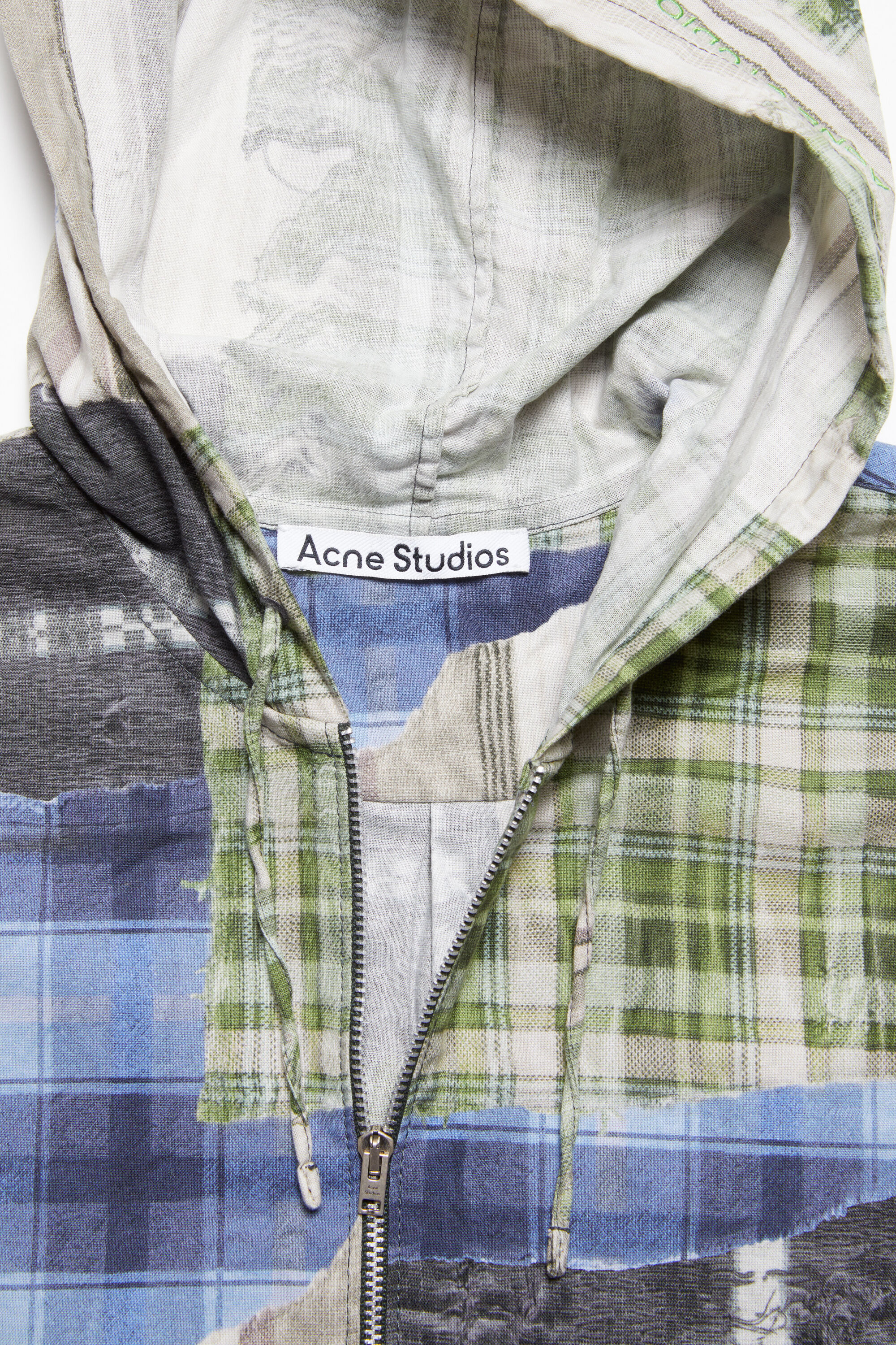 Acne Studios - Print hooded jacket - Green multi