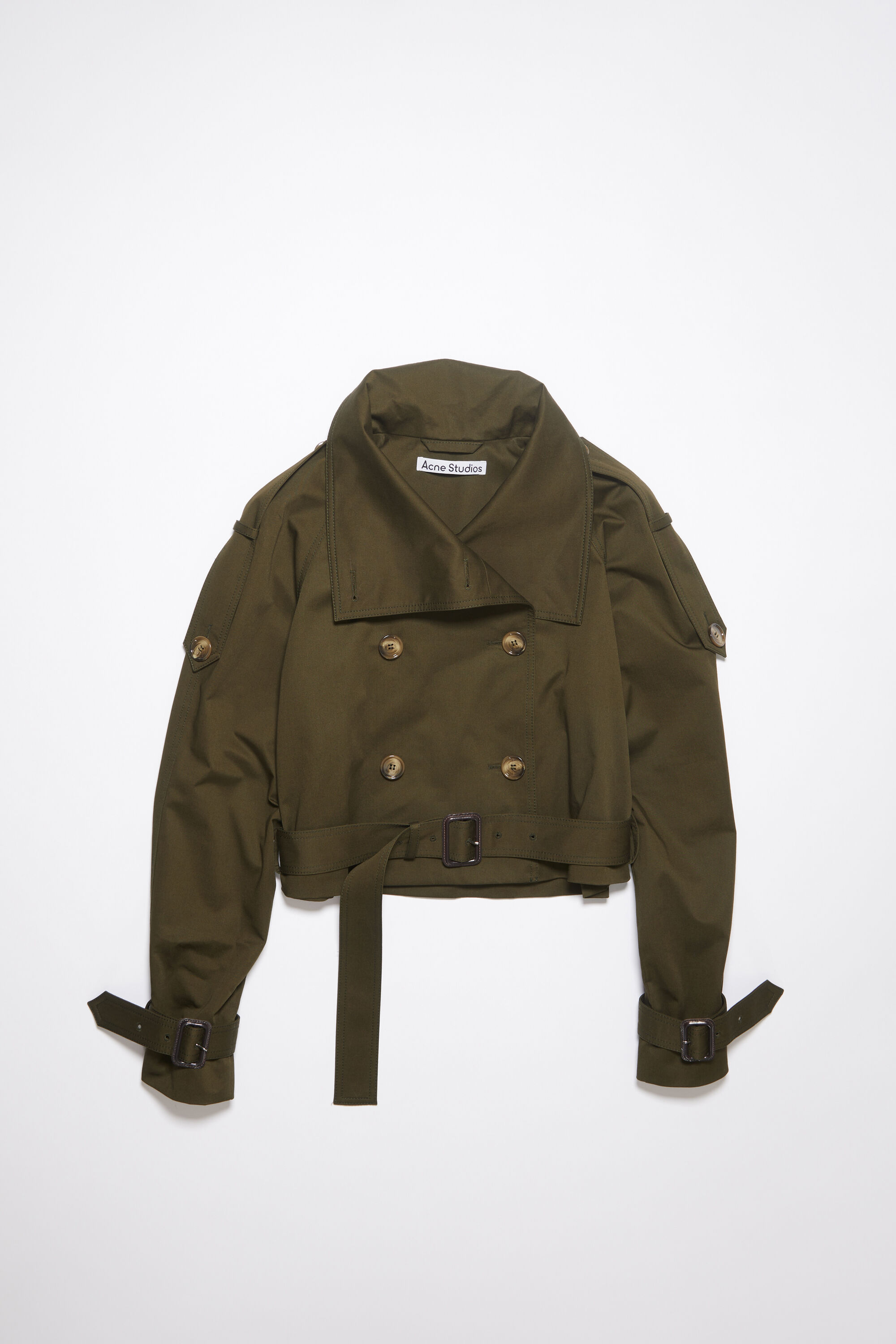 Double-breasted trench jacket