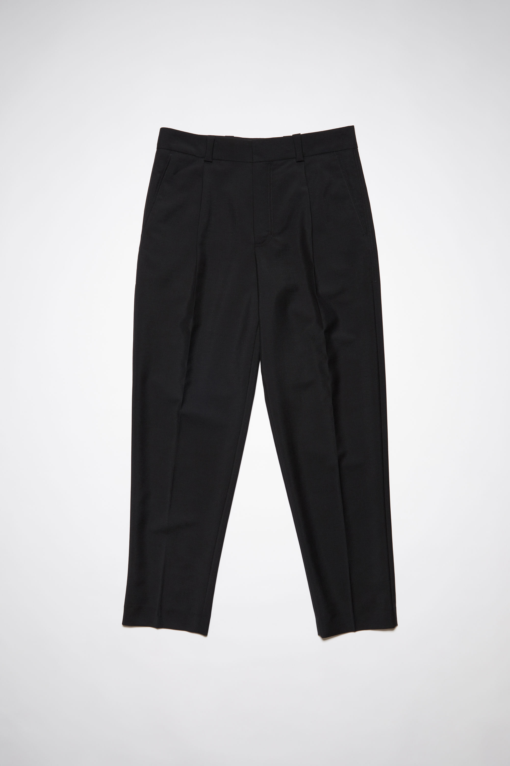20,000円\u003cBASE MARK\u003eNotched Wool Pants - BLACK