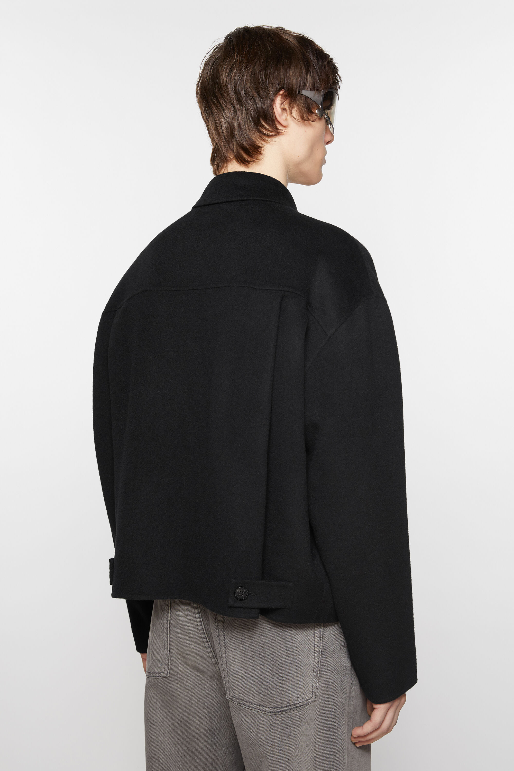 Wool zipper jacket