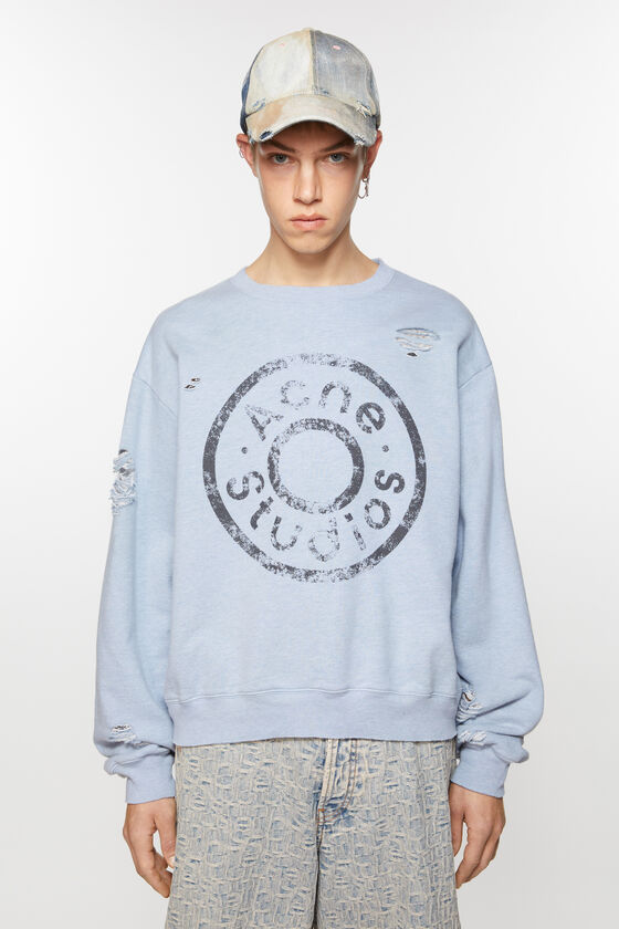 Acne Studios Pullover mit Logoprint im Used-Look