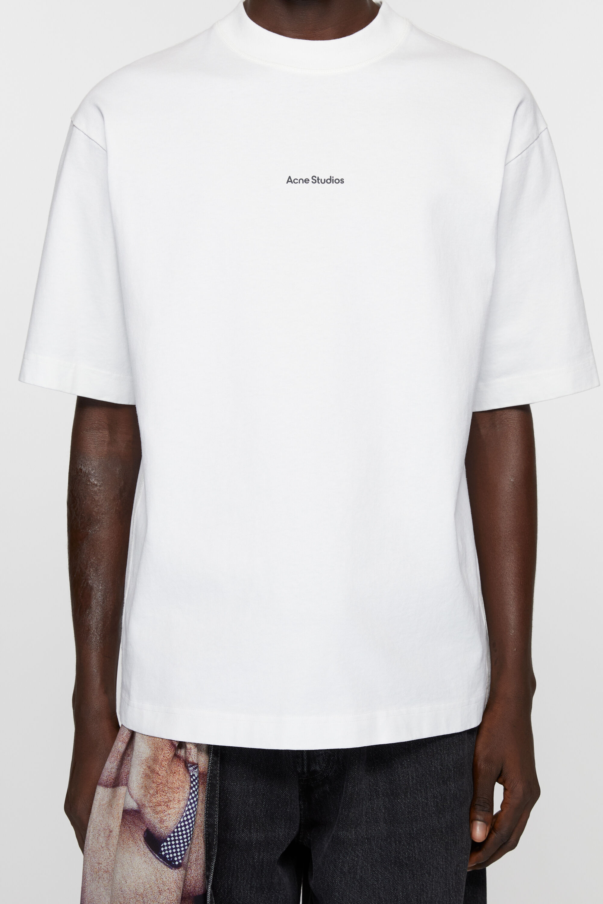 Acne Studios - 徽标T恤- 光白色
