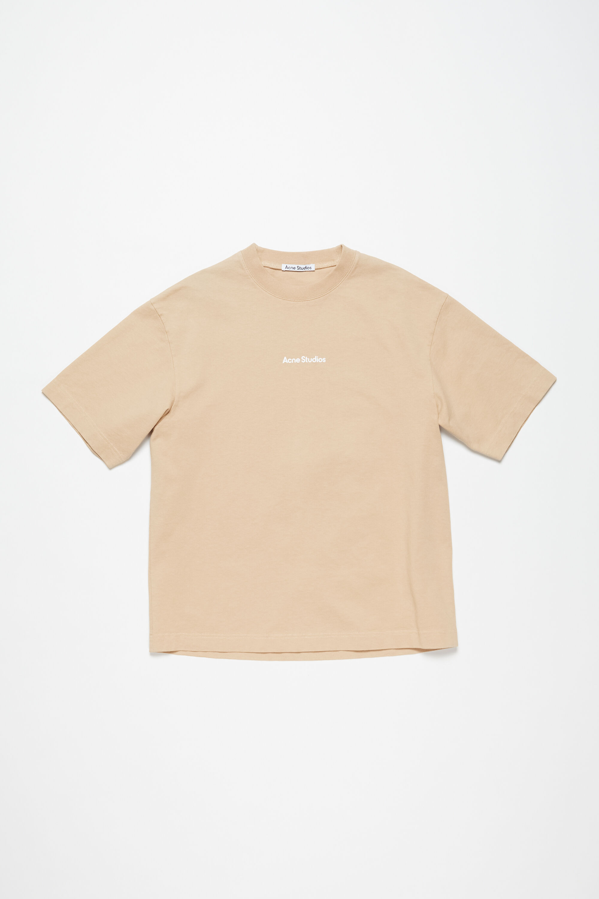 Acne Studios - T-shirt stamp logo - Relaxed fit - Wheat beige