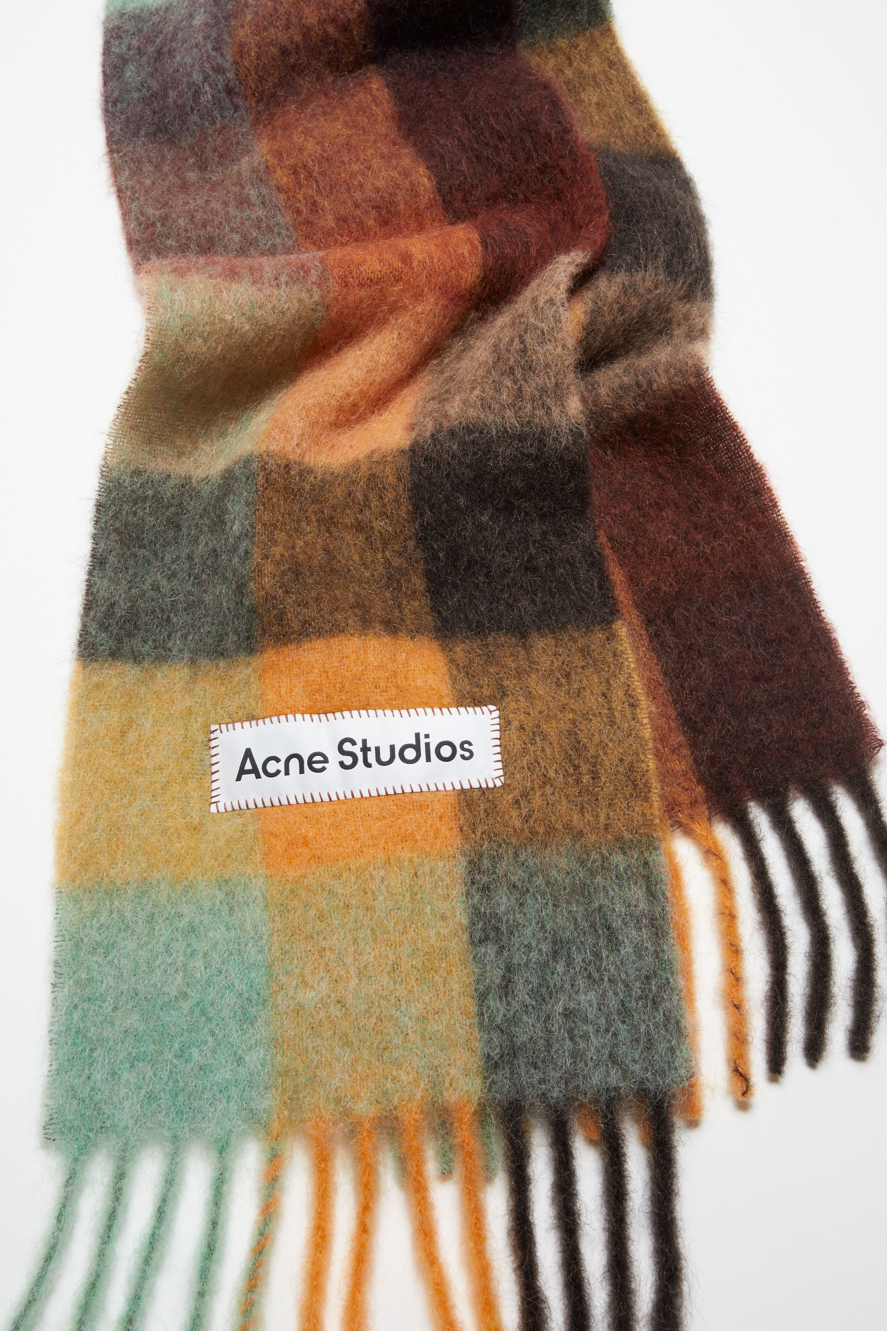 ［お値下げ］Acne Studios モヘアチェックスカーフファッション小物