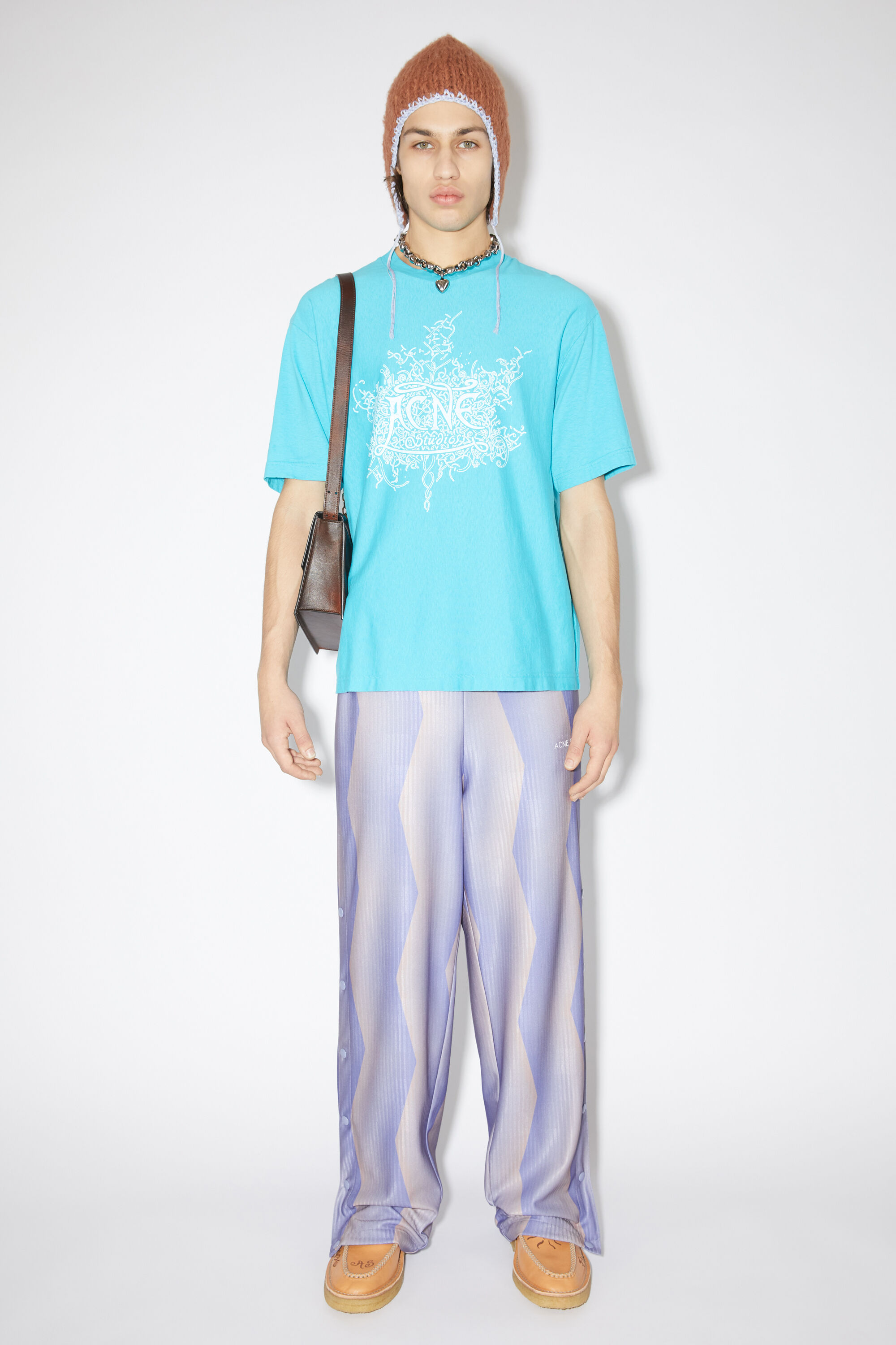 Acne Studios - Print trousers - Blue/beige