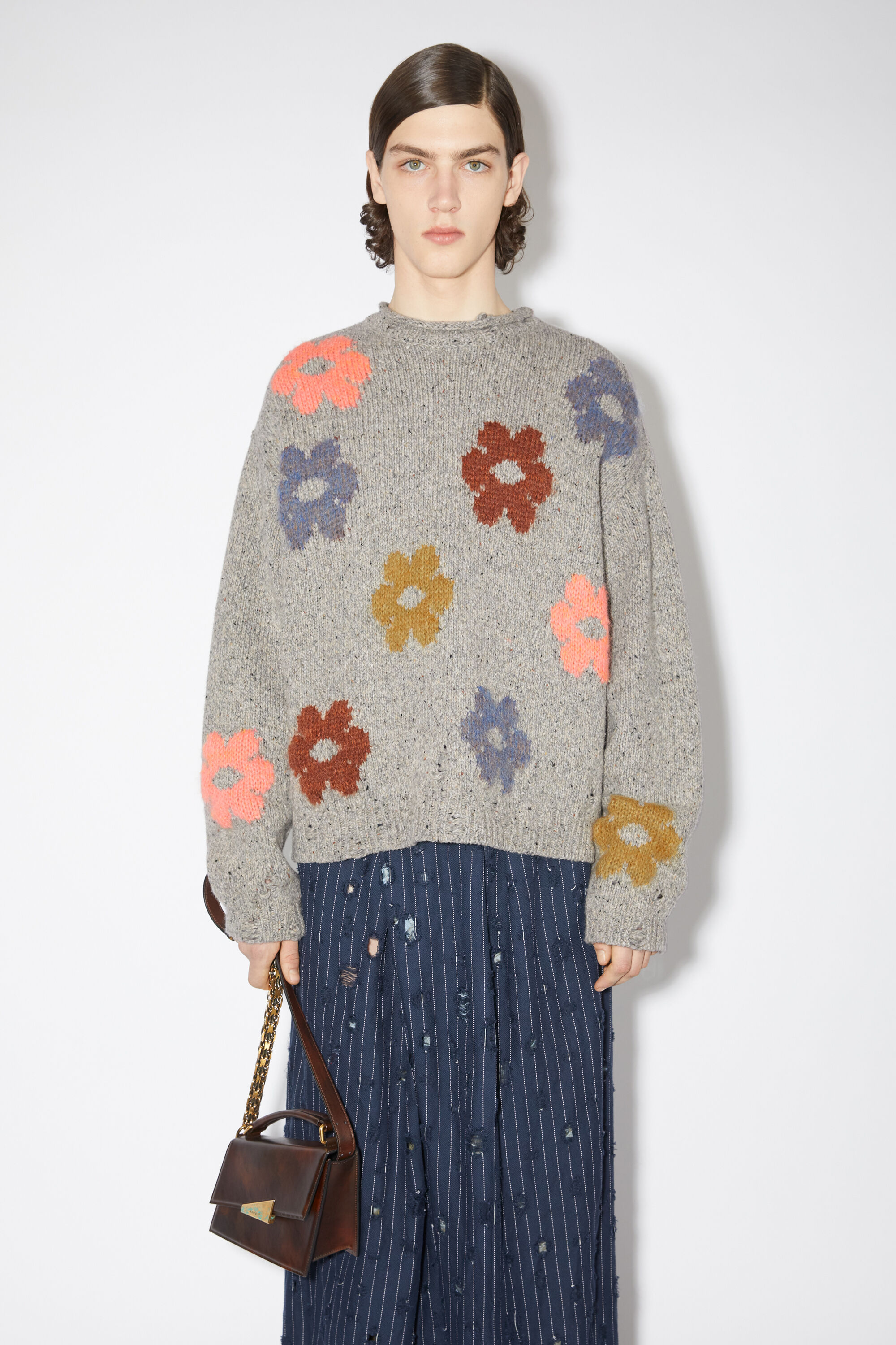 Jacquard wool blend jumper