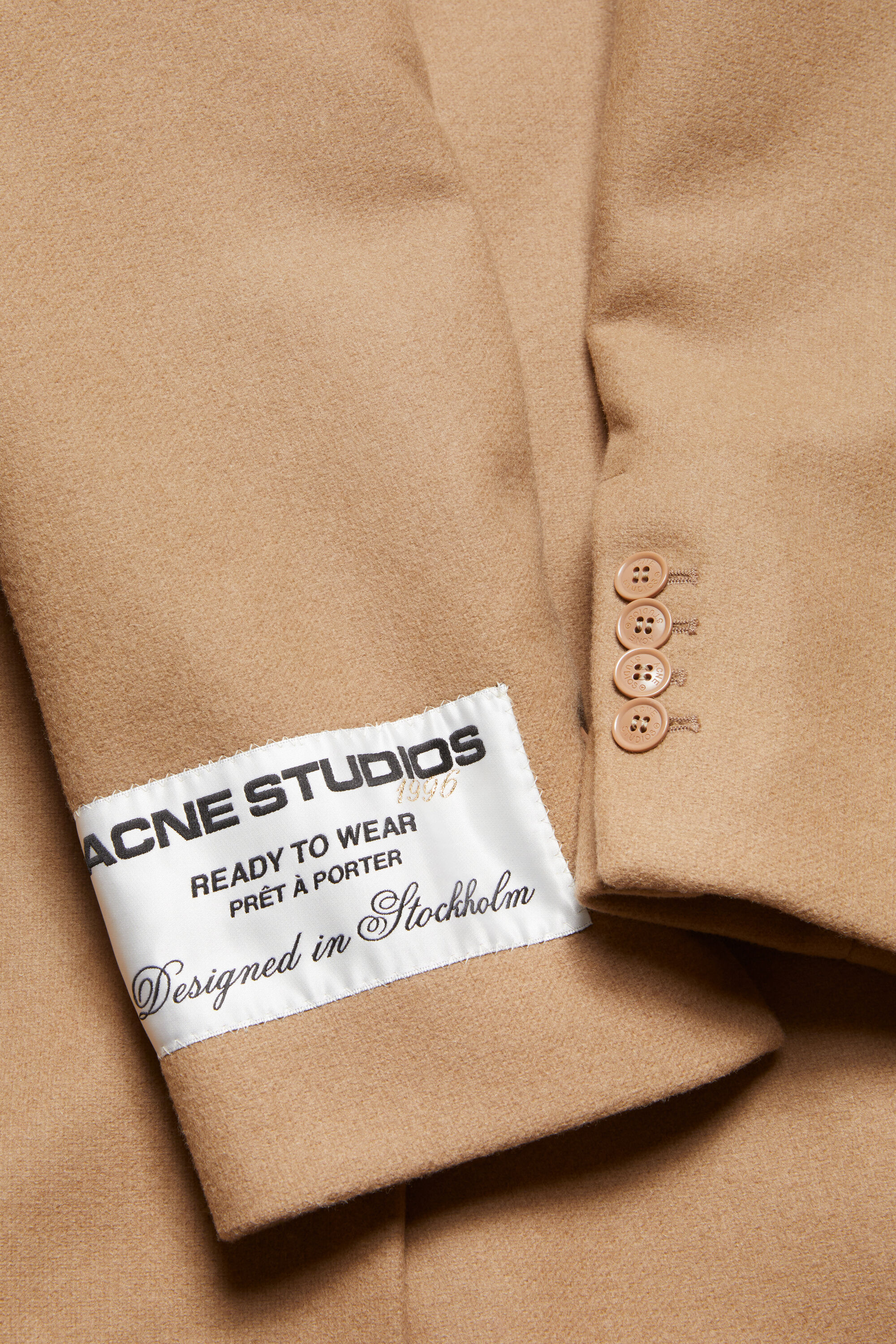 Acne Studios - シングルブレストウールコート - キャメルベージュ