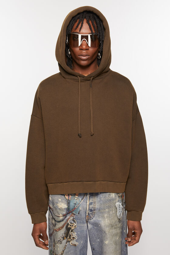 Acne Studios Sweatshirt mit Kapuze und Logoaufnäher