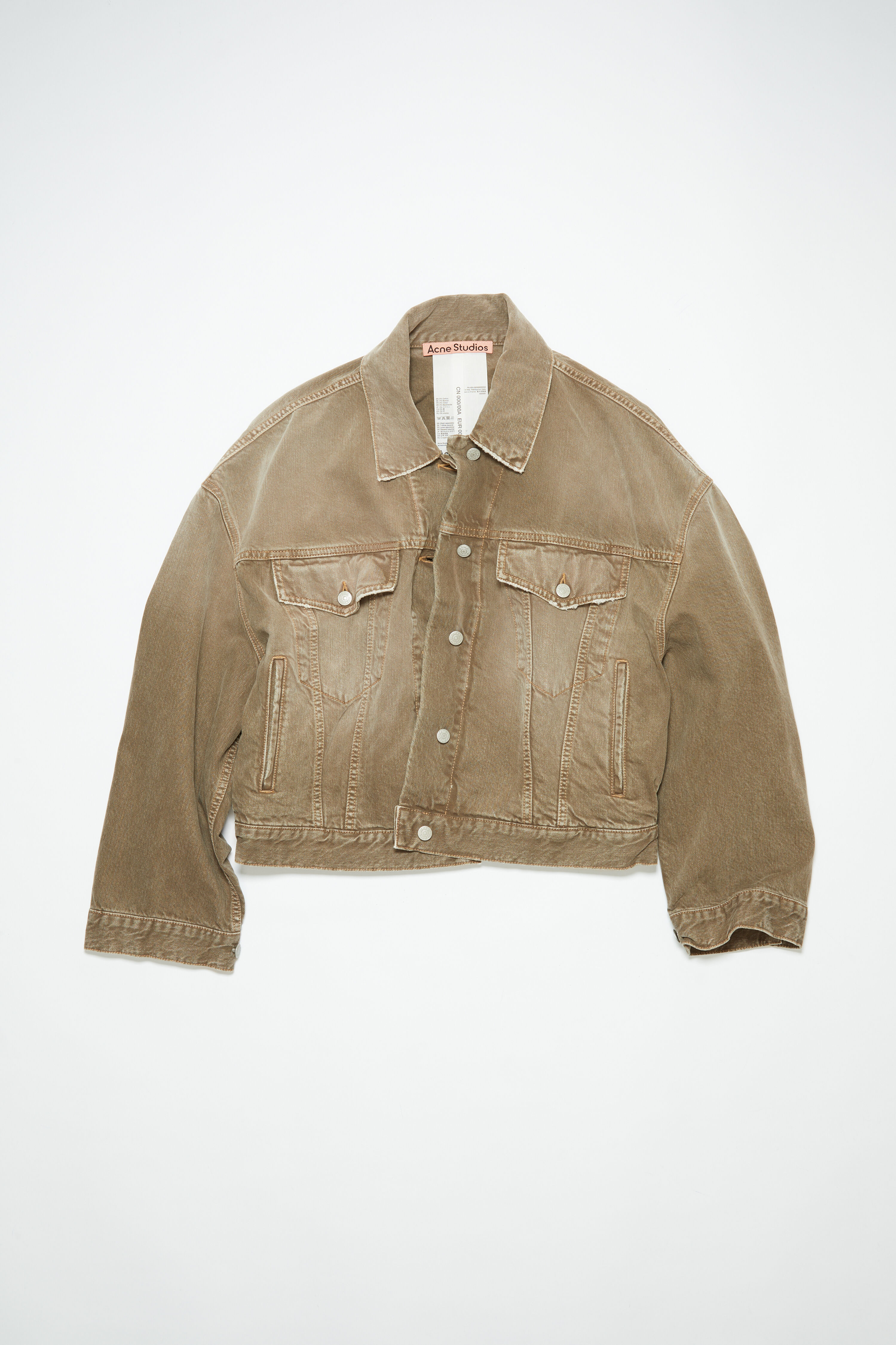 Yellow Dropped Shoulder Denim Jacket by Acne Studios on Sale