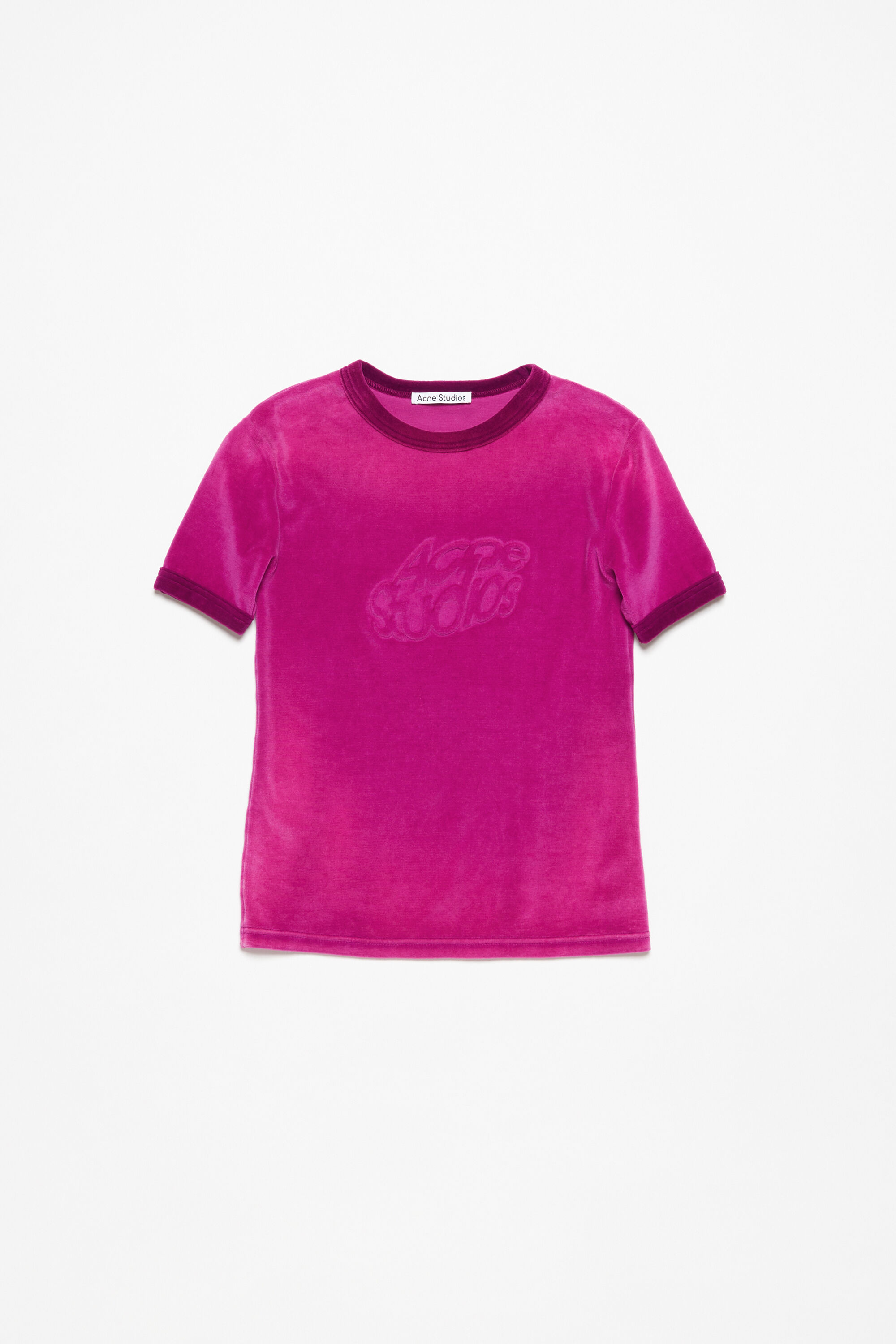 Acne Studios - T-shirt logo - fitted fit - Magenta pink