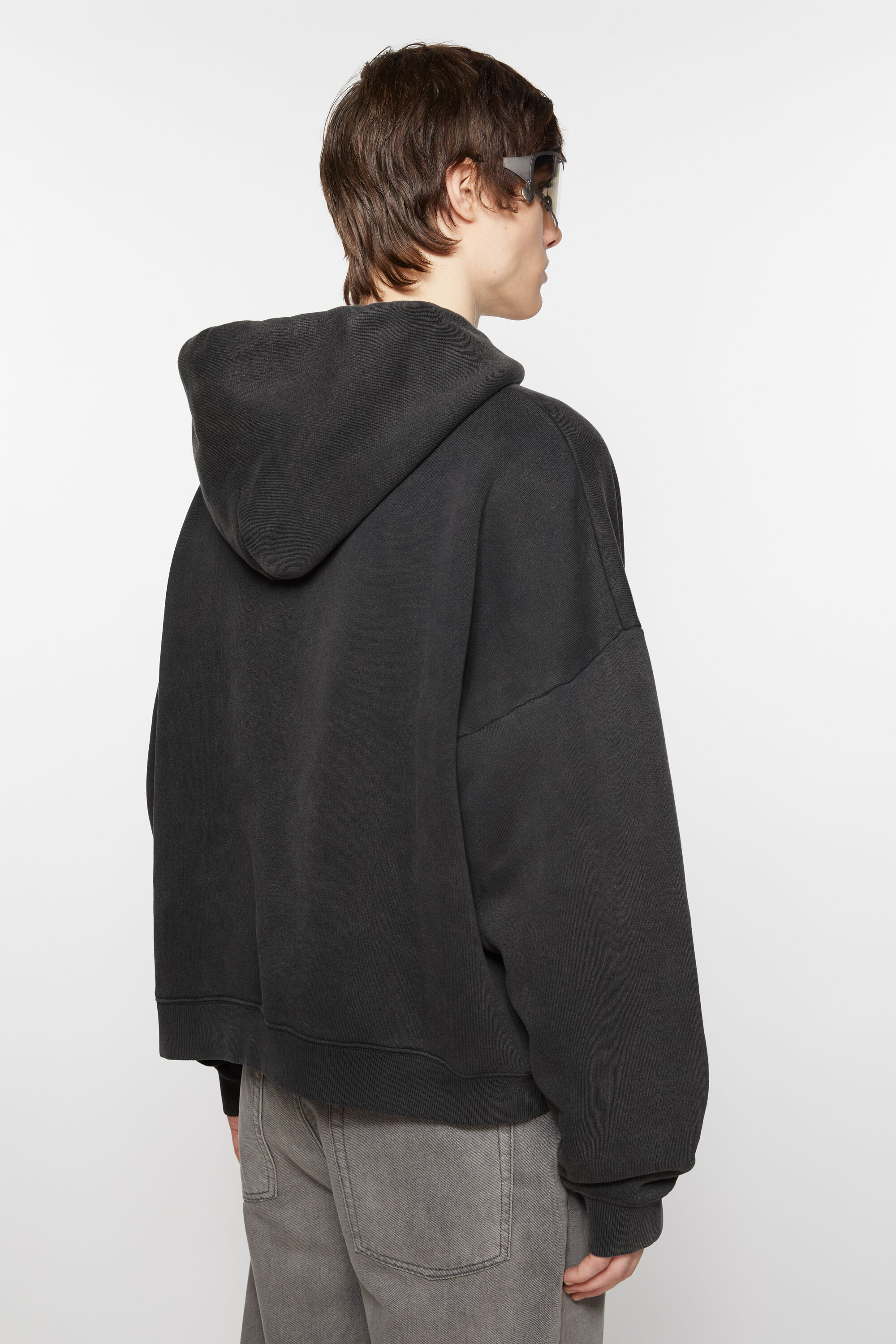 Acne Studios - Print hooded sweater - Faded black