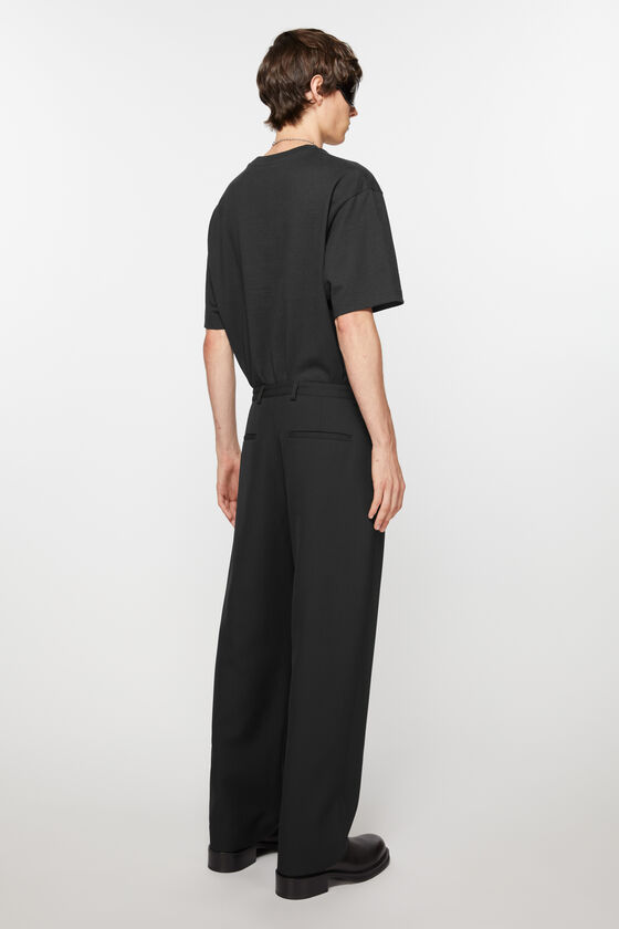 Buy Acne Studios Wool And Mohair-blend Straight-leg Pants - Black At 50%  Off