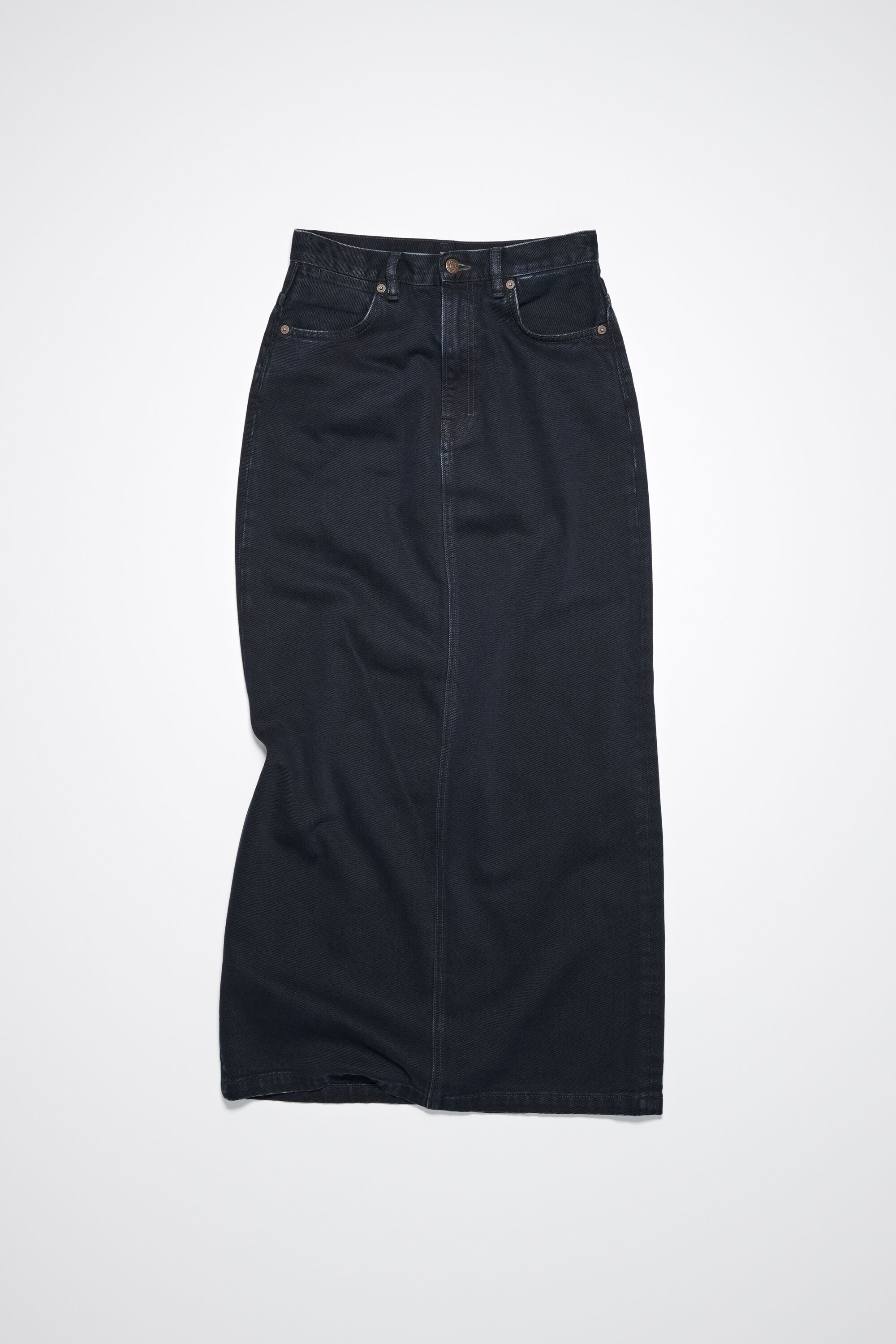 Black denim maxi skirt | Contemporaine | Women's Denim Skirts | Summer |  Simons