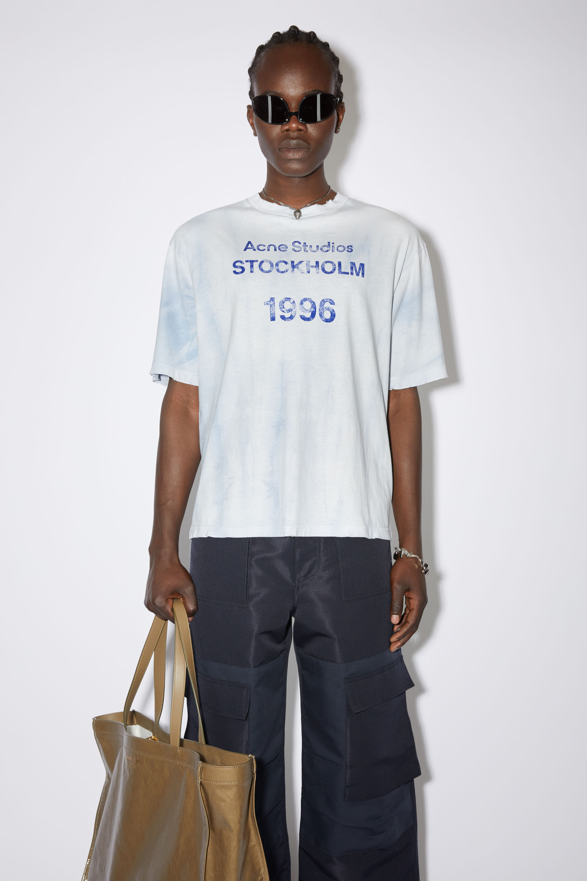 Acne Studios - Logo stamp t-shirt - Pale blue