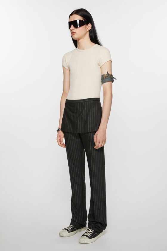 Black Tailoring Pinstripe Low Rise Trouser