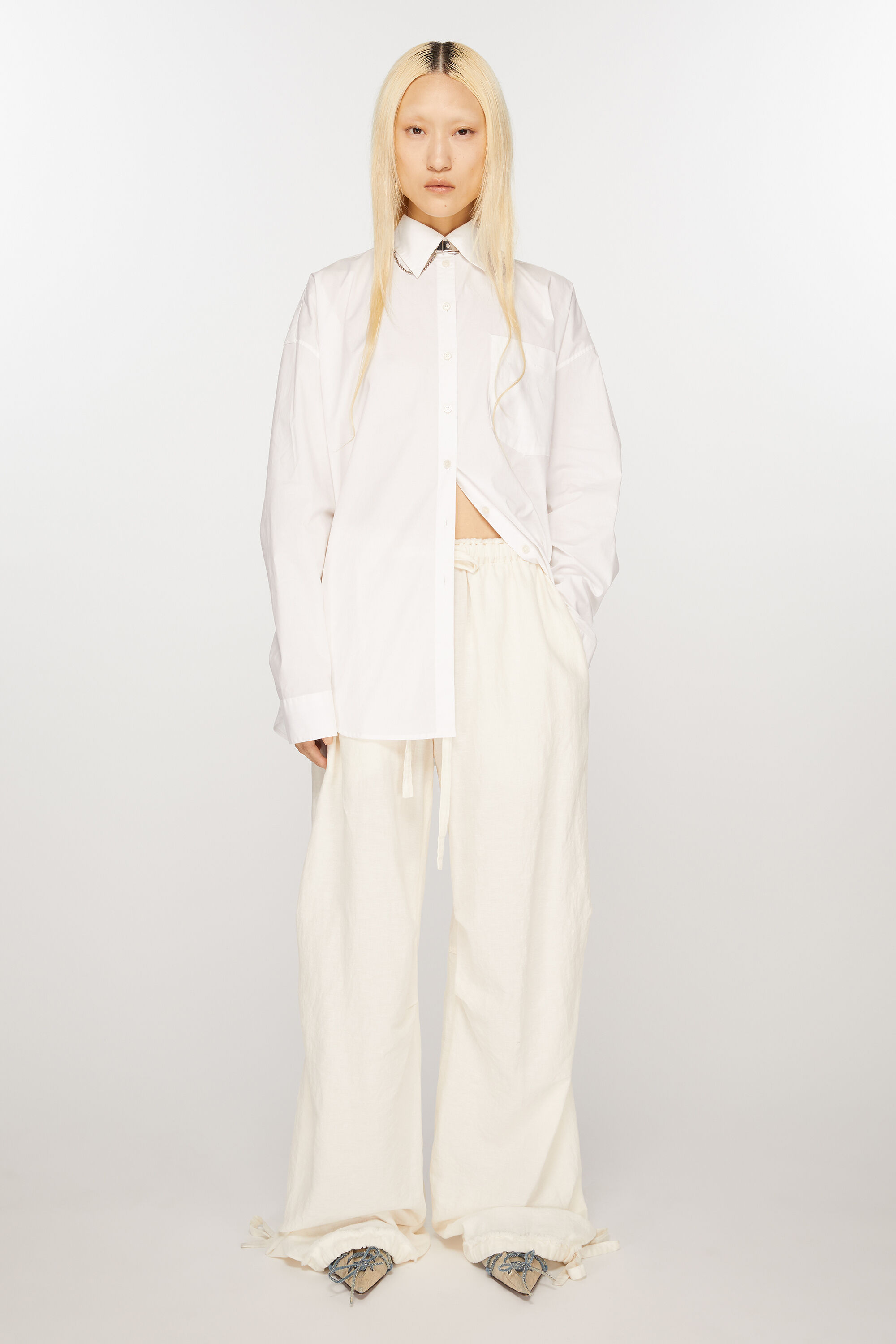 Acne Studios - Relaxed drawstring trousers - Warm white